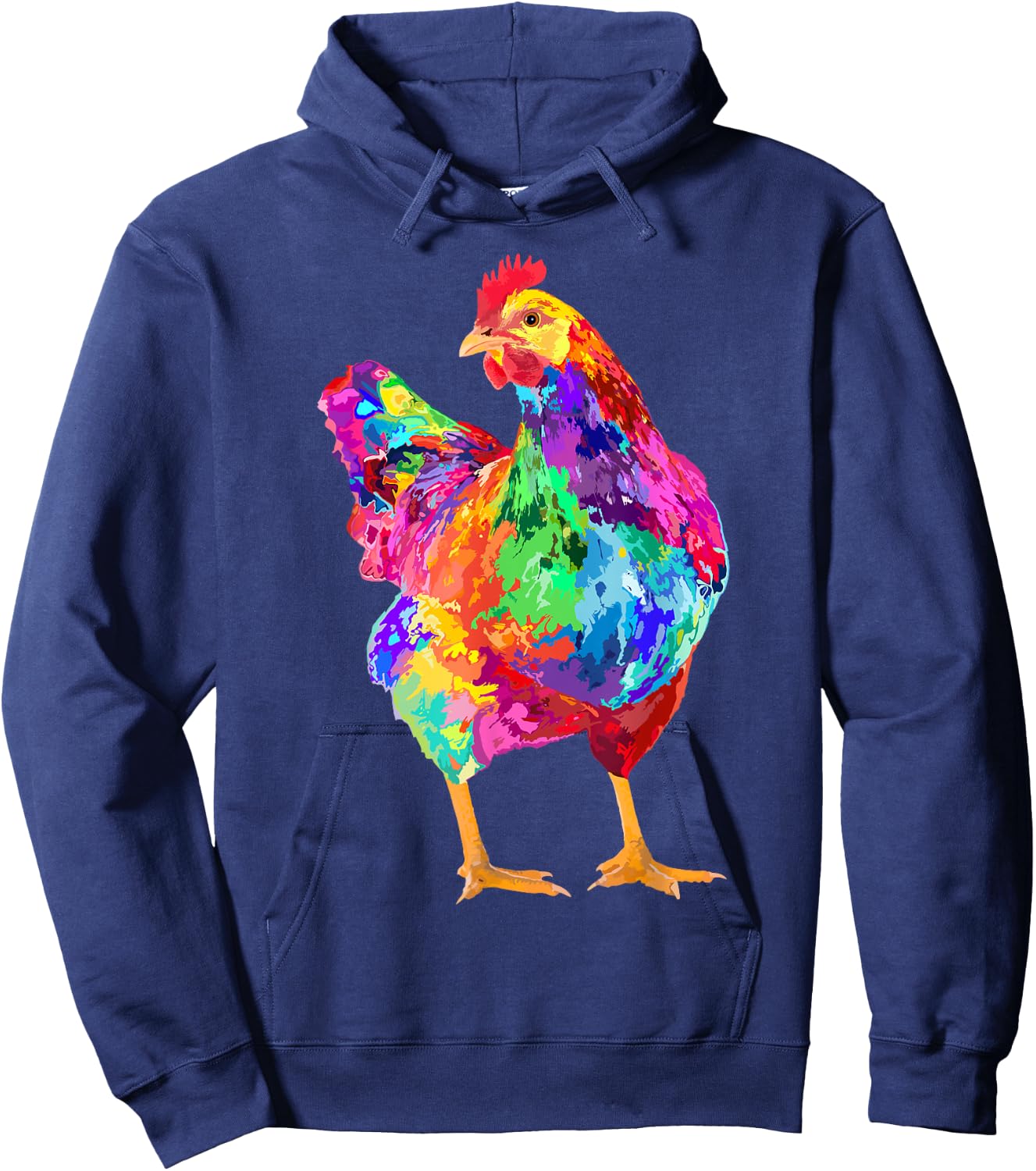 Chicken Lover Gifts Chicken Colorful Cool Hen Hoodie - Hoodie | Navy