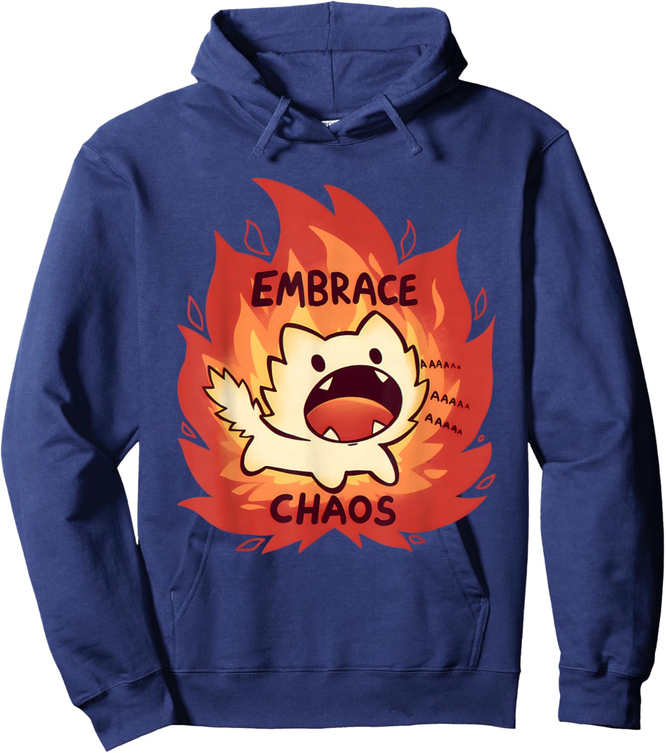 Fire Embrace Chaos Hoodie - Hoodie | Navy