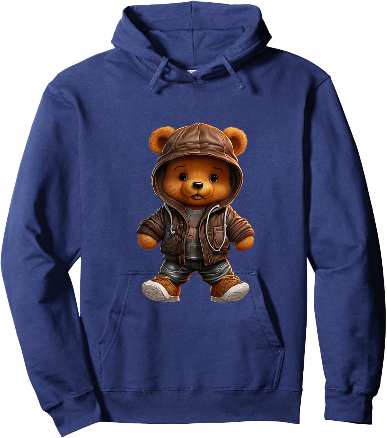 Urban hip hop novelty graphic teddy bear Hoodie - Hoodie | Navy