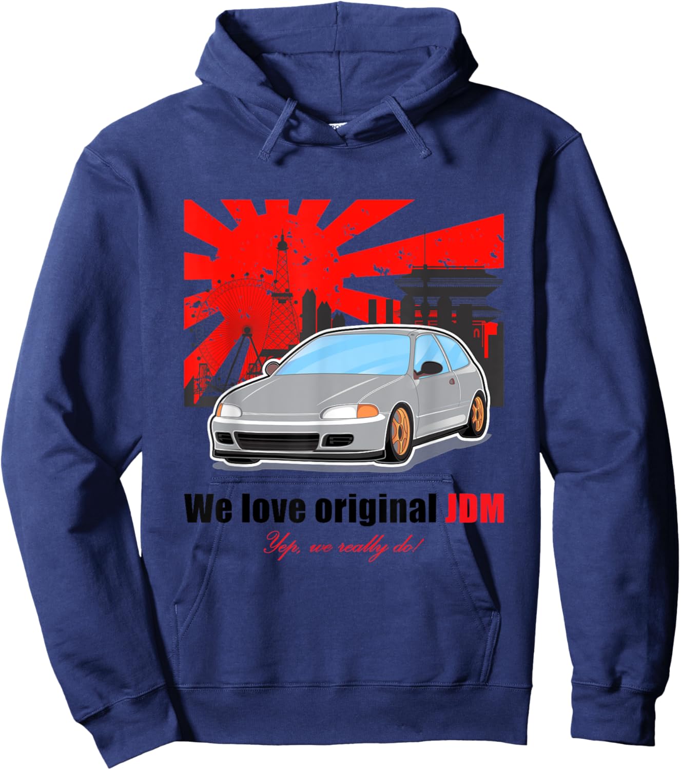 Jdm Japan Car Hoodie - Hoodie | Navy