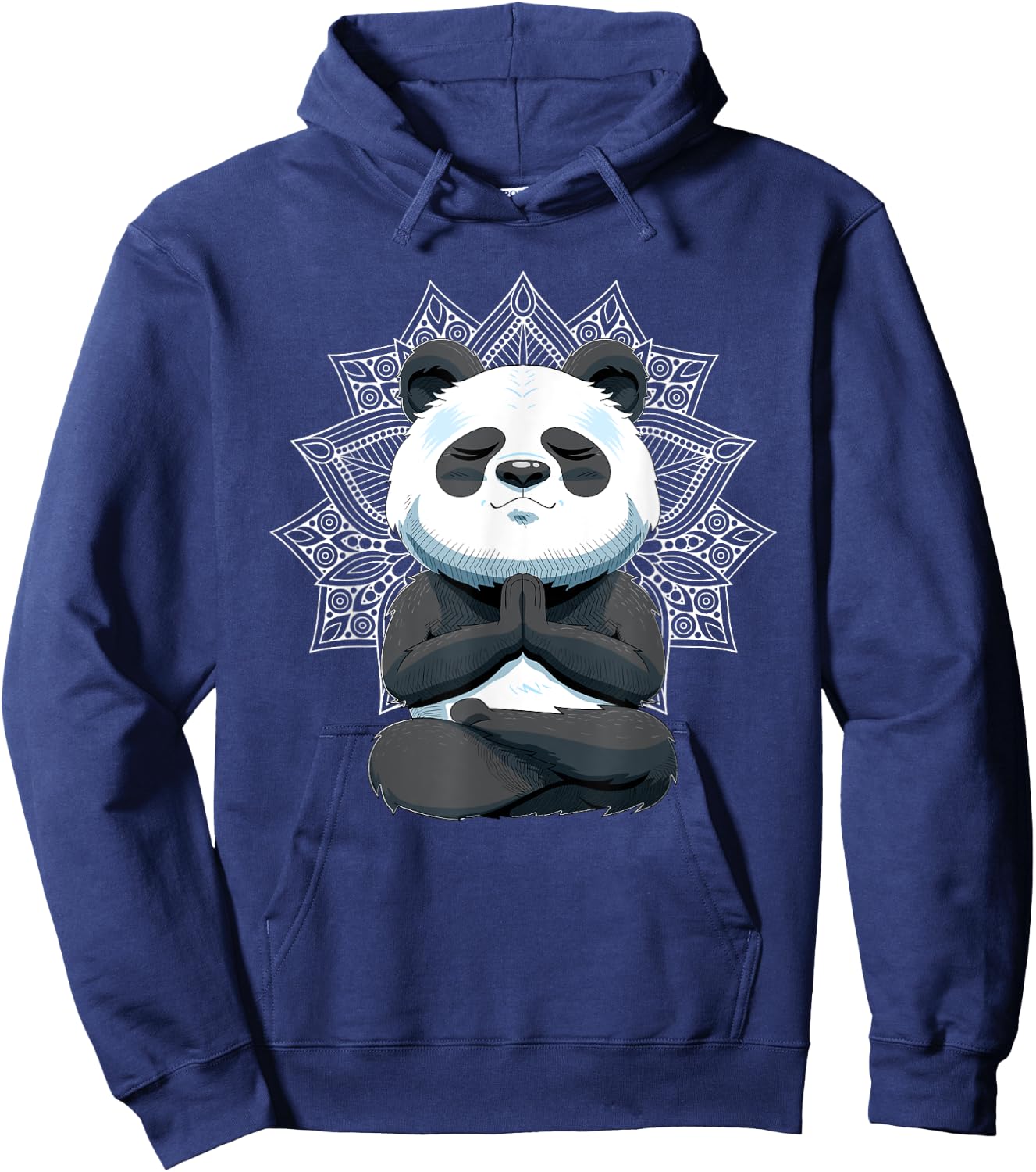 Meditating Panda Bear Yoga Pose Hoodie - Hoodie | Navy