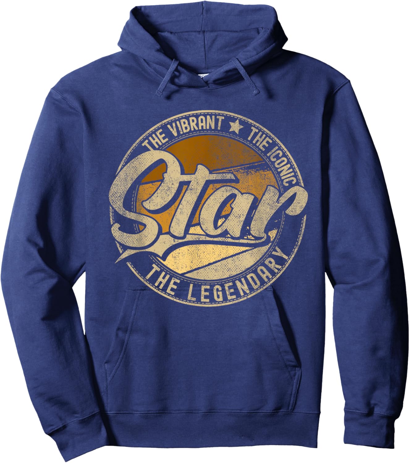Star ID | Idaho | Vintage Distressed Hoodie - Hoodie | Navy