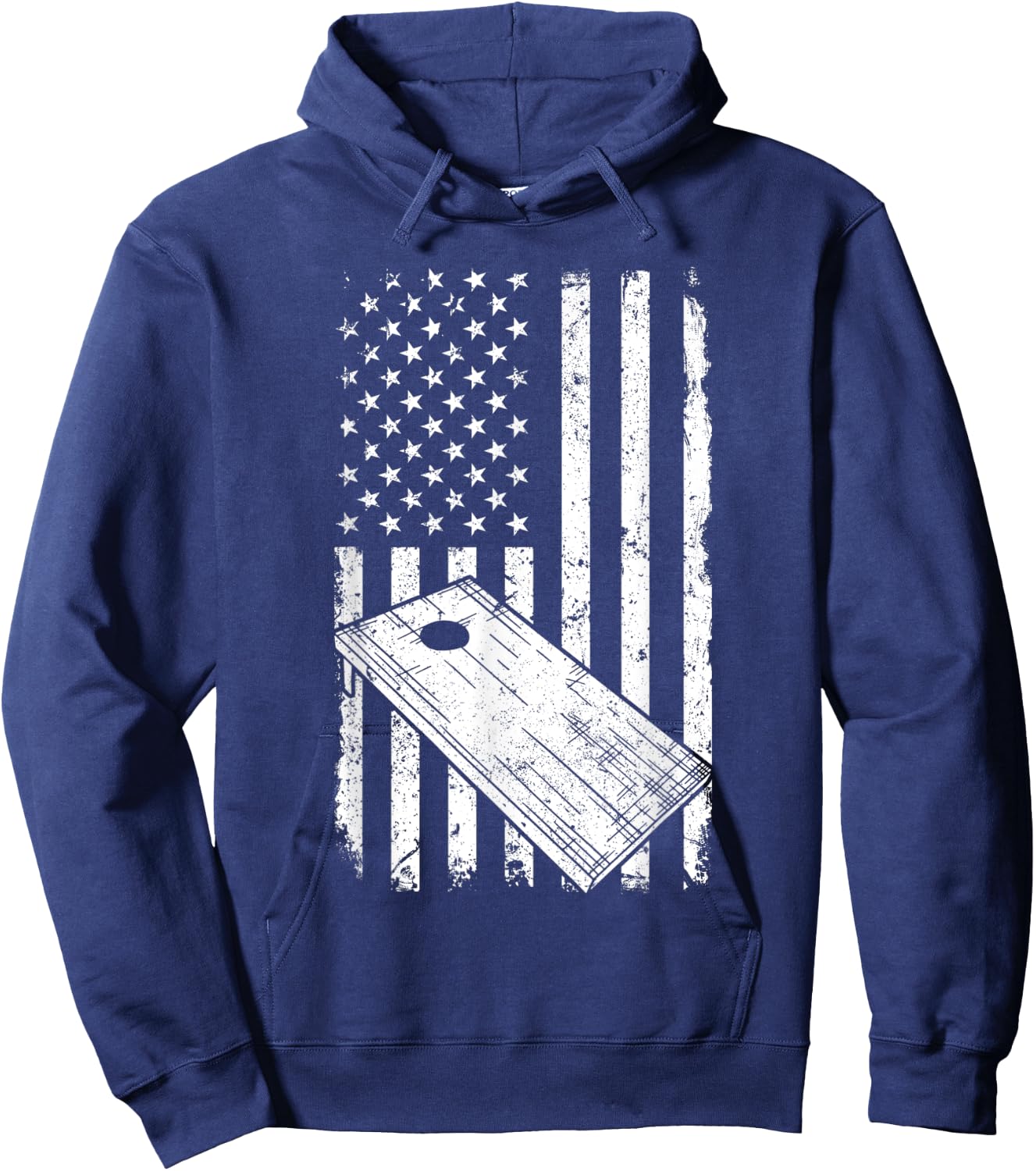 Cornhole American Flag Cornholer Hoodie - Hoodie | Navy