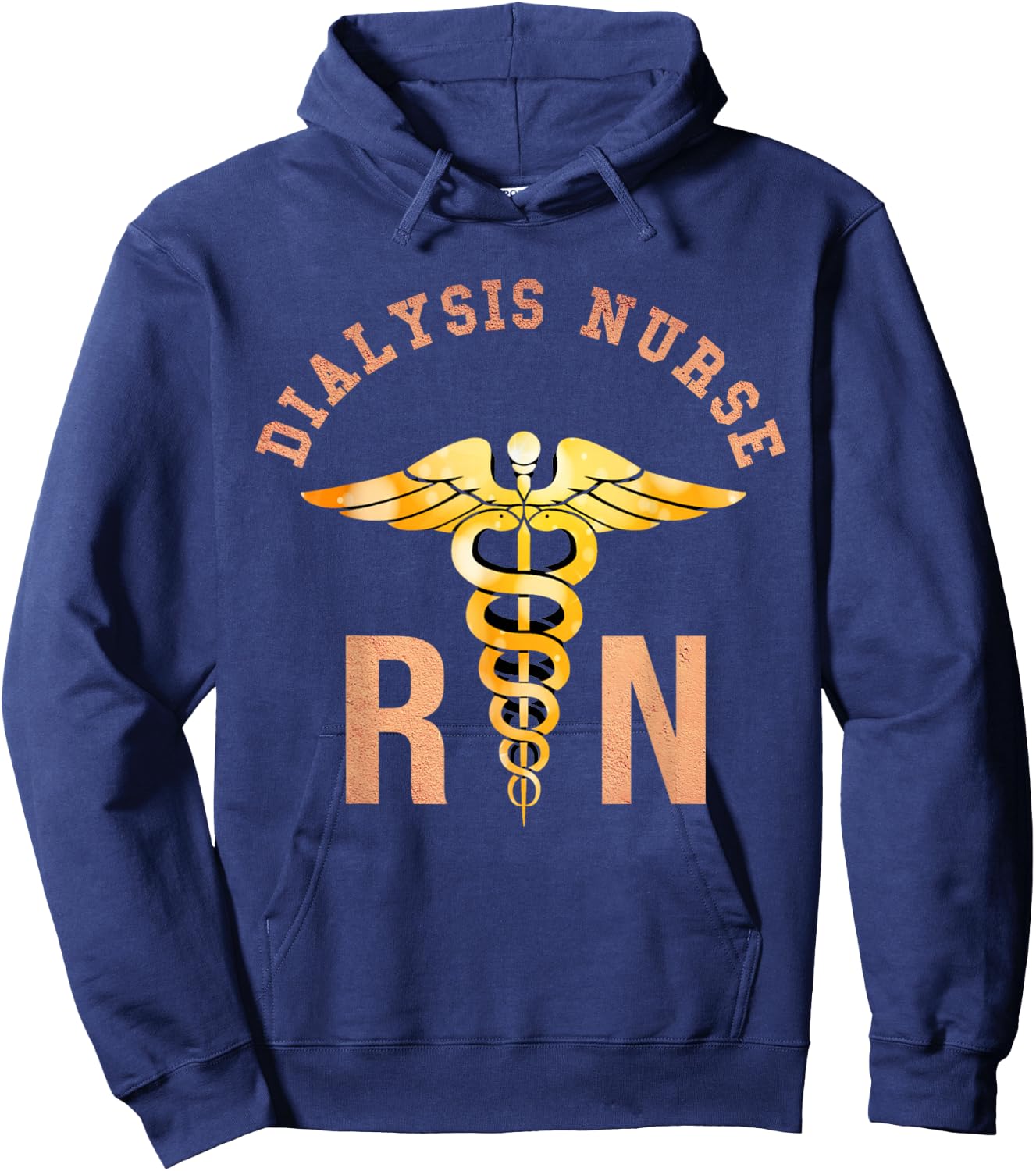 Dialysis Registered Nurse Medical Symbol RN Hoodie - Hoodie | Navy