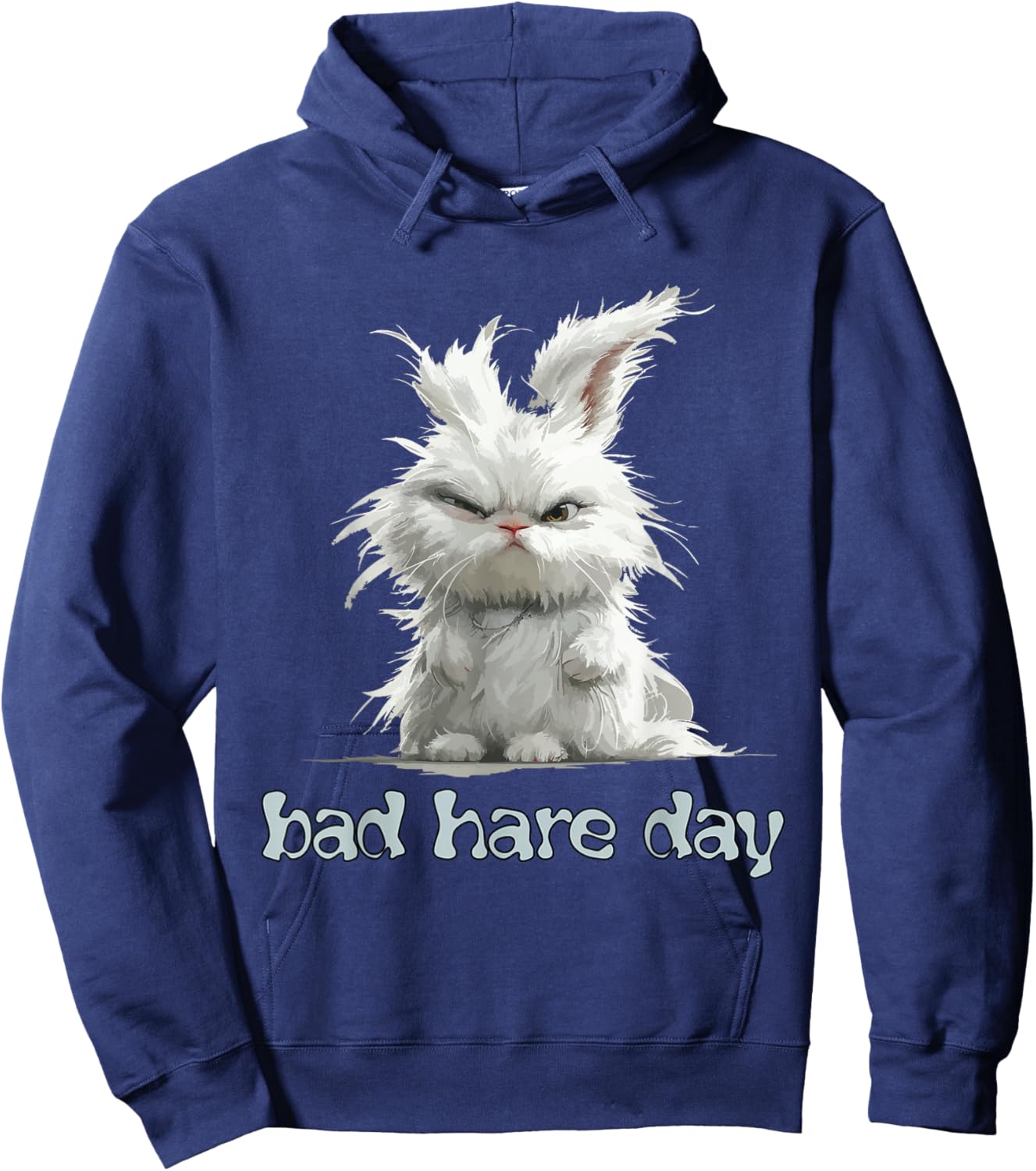 Bad Rabbit Day, Funny Word Game, Rabbit Fun Hoodie - Hoodie | Navy