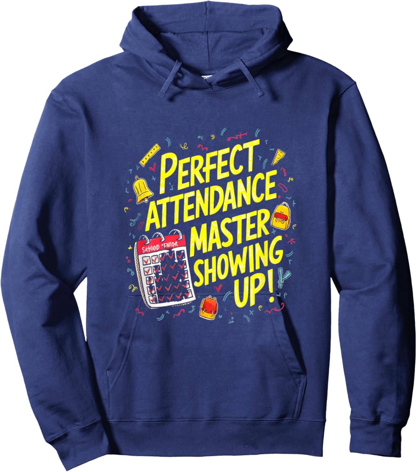 Perfect Attendance Master Nerd Hoodie - Hoodie | Navy