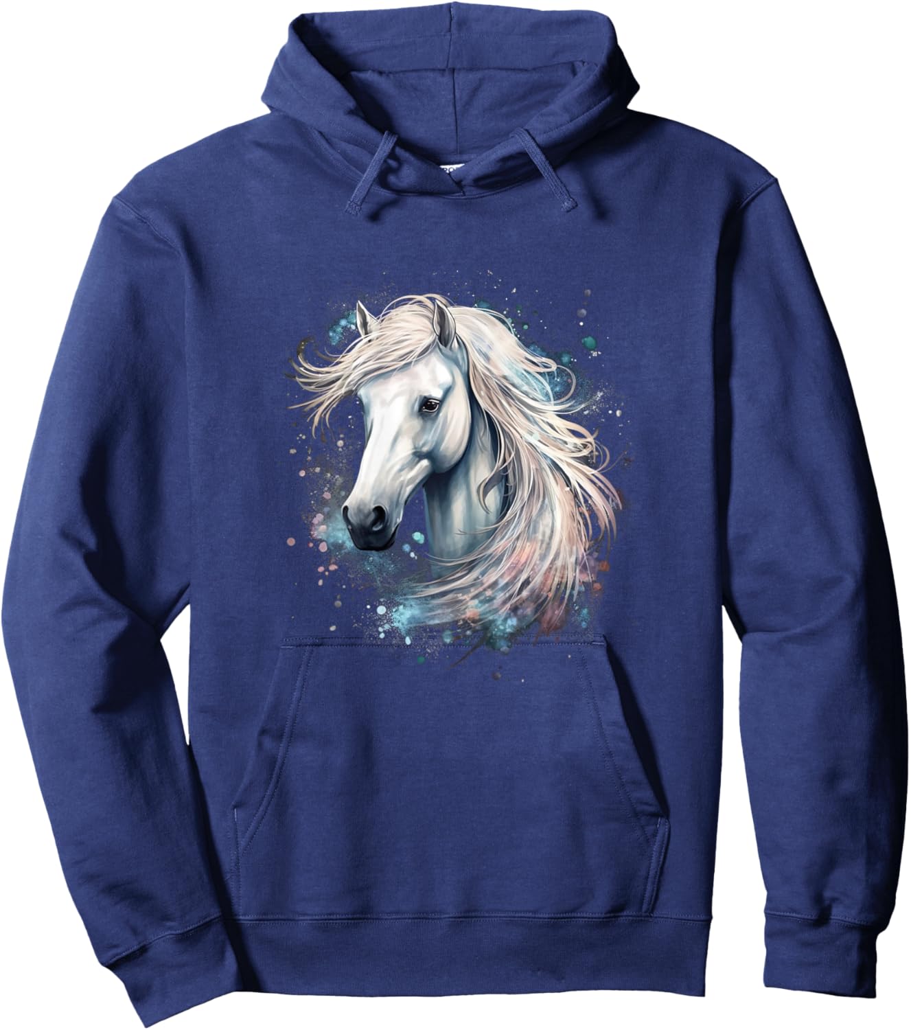 Horse Clothing And Girls Colorful Horse Hoodie - Hoodie | Navy