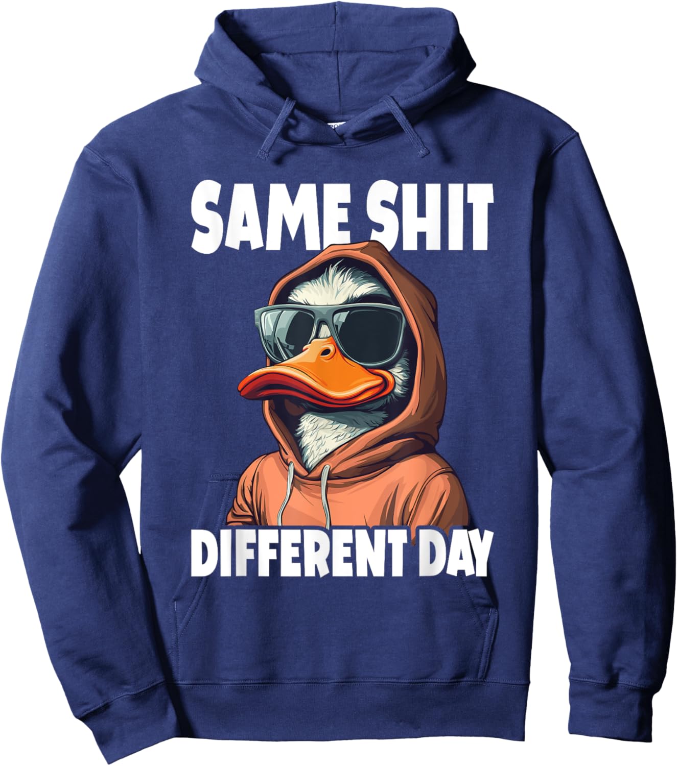 Same Different Day Duck Funny Hoodie - Hoodie | Navy