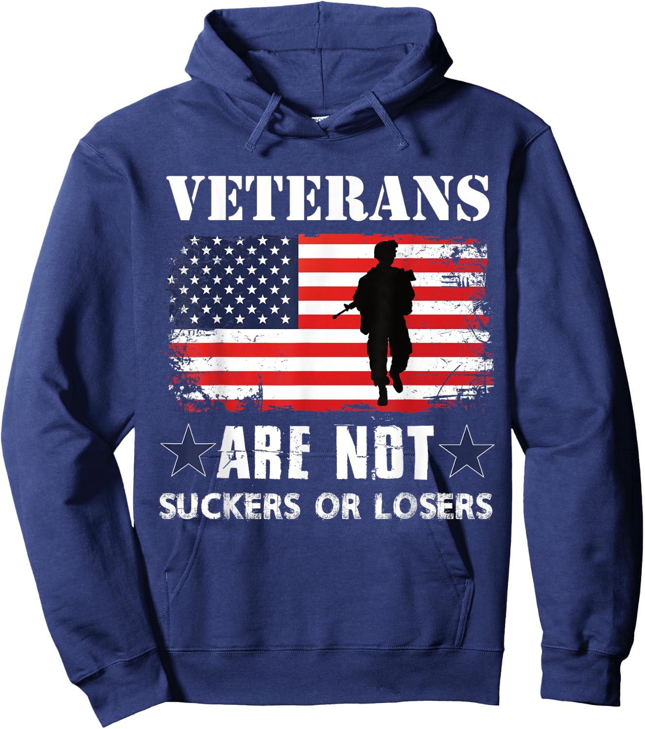Veterans Are Not Suckers Or Losers Hoodie - Hoodie | Navy