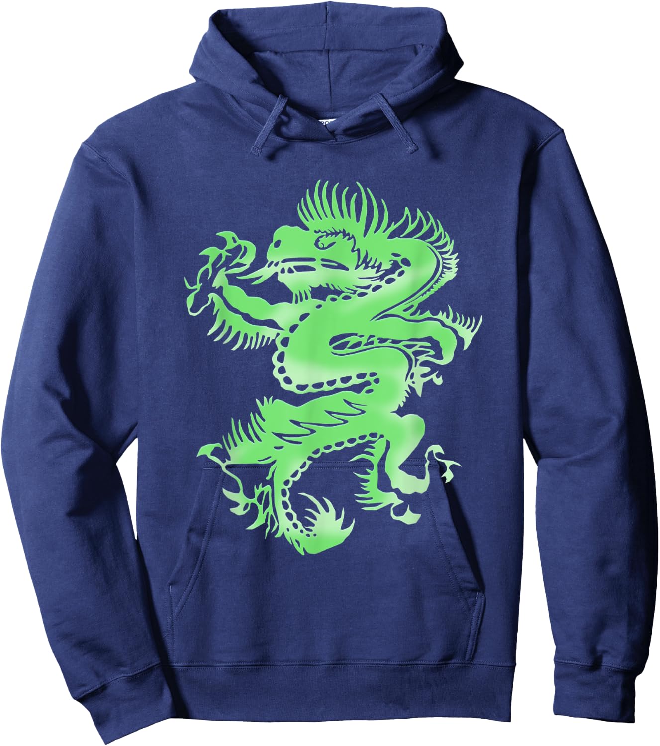 Imbruglia Torn Dragon Hoodie - Hoodie | Navy