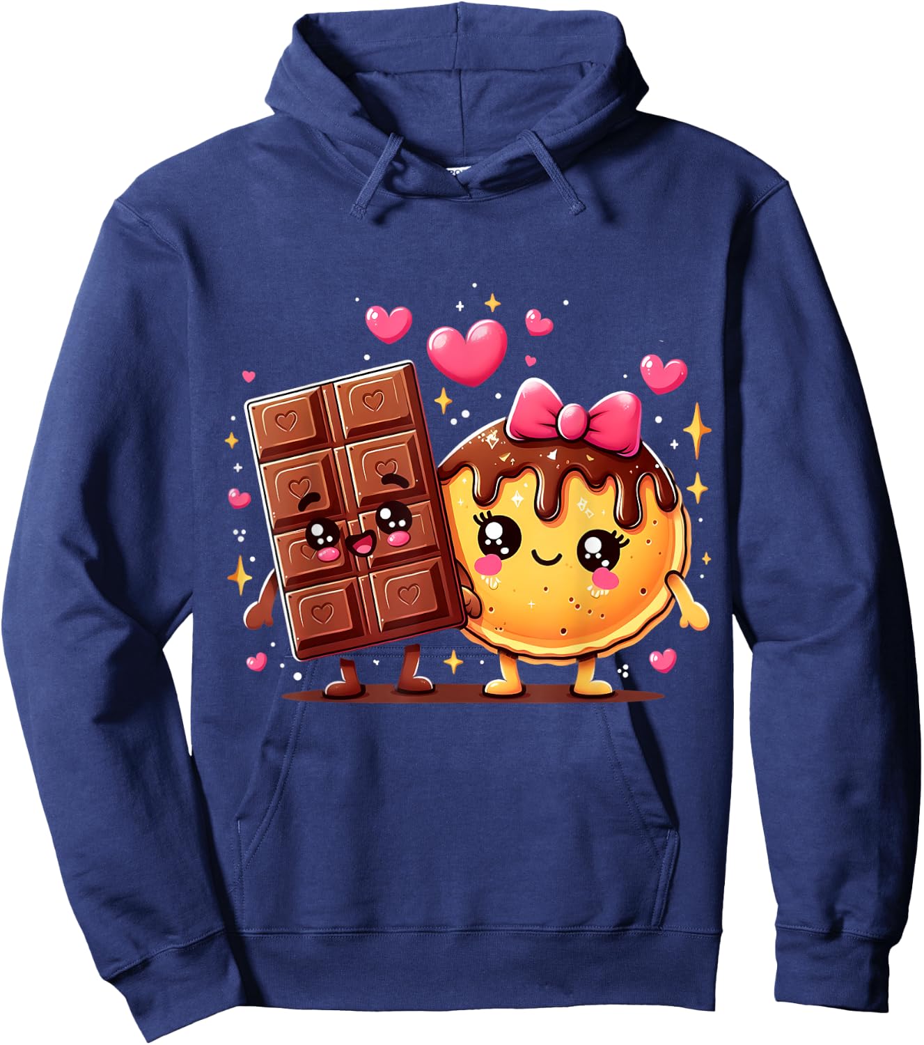 Choco and Pancake Couples Love Matching Hoodie - Hoodie | Navy