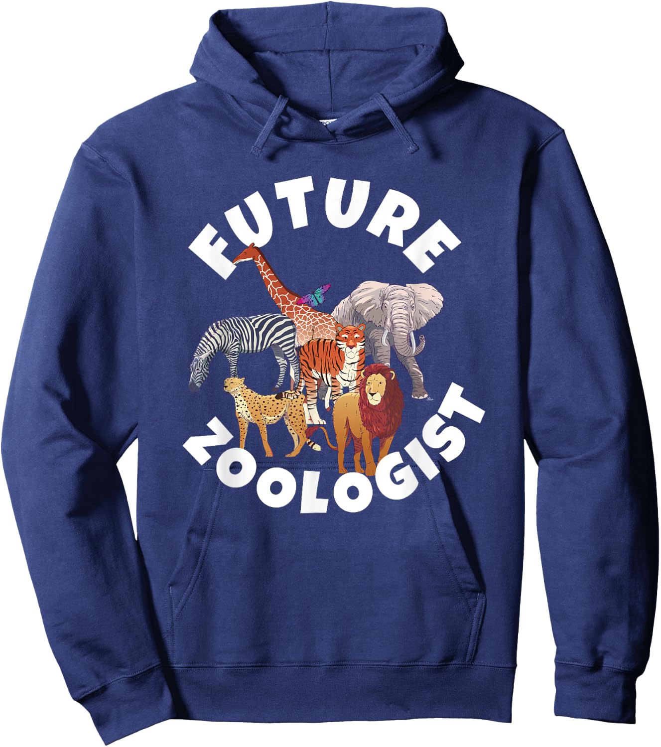 Future Zoologist Funny Birthday Animal Hoodie - Hoodie | Navy