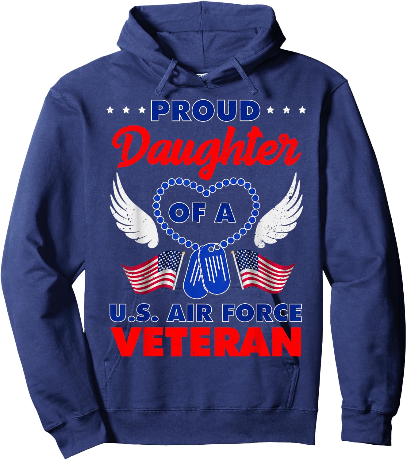 Proud Daughter of A U.S. Air Force Veteran Hoodie - Hoodie | Navy