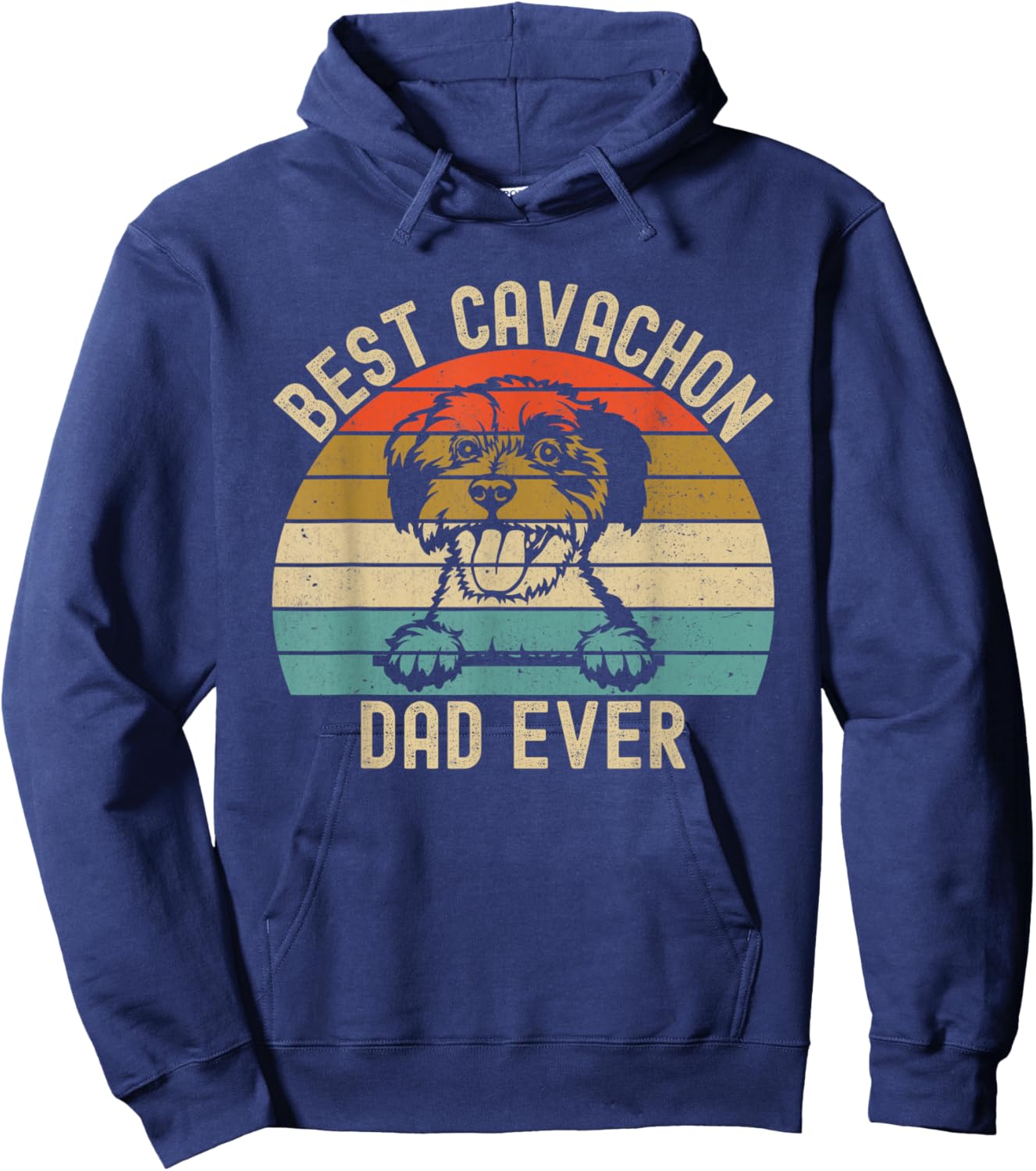 Best Cavachon Dad Ever Hoodie - Hoodie | Navy