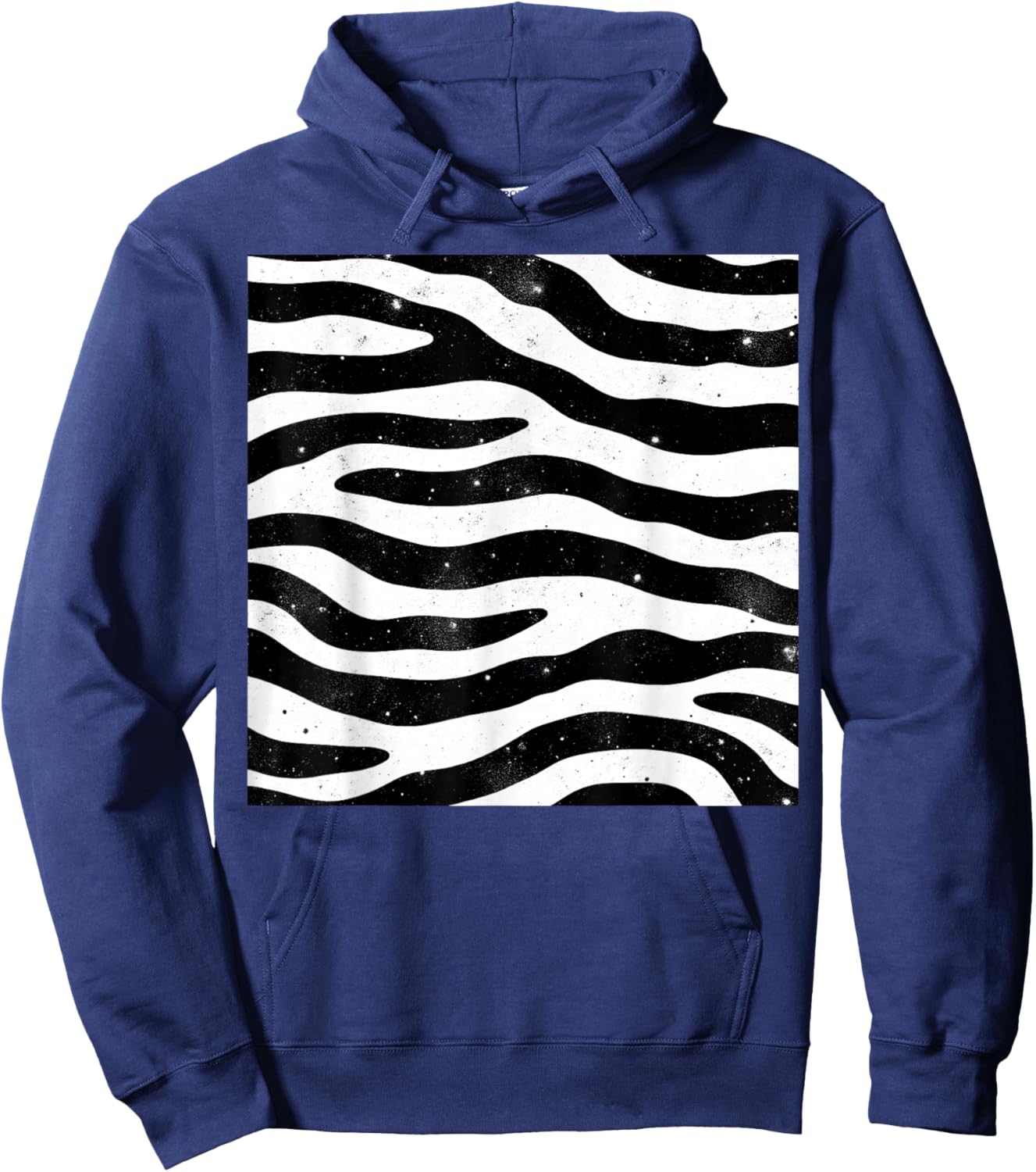 Zebra Print Pattern Women Girls Animal Zebra Hoodie - Hoodie | Navy