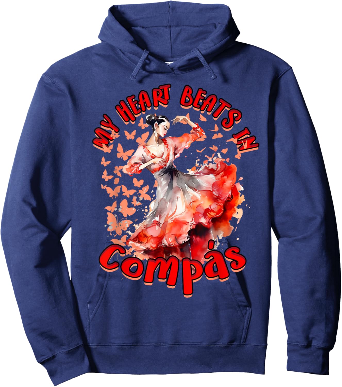 Flamenco My heart beats in compás Hoodie - Hoodie | Navy