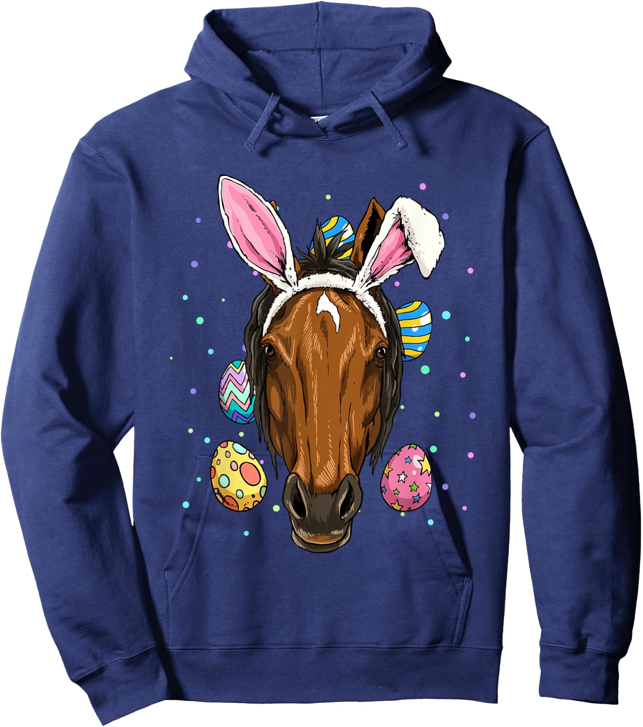 Easter Bunny Horse Funny Easter Horse Lover Hoodie - Hoodie | Navy