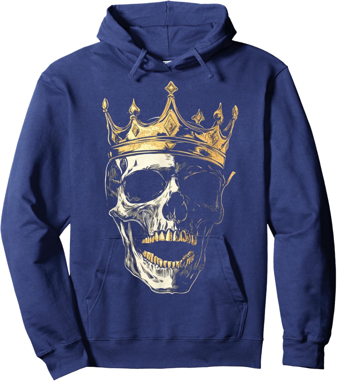 Design With A Skeleton Head On It King Hoodie - Hoodie | Navy