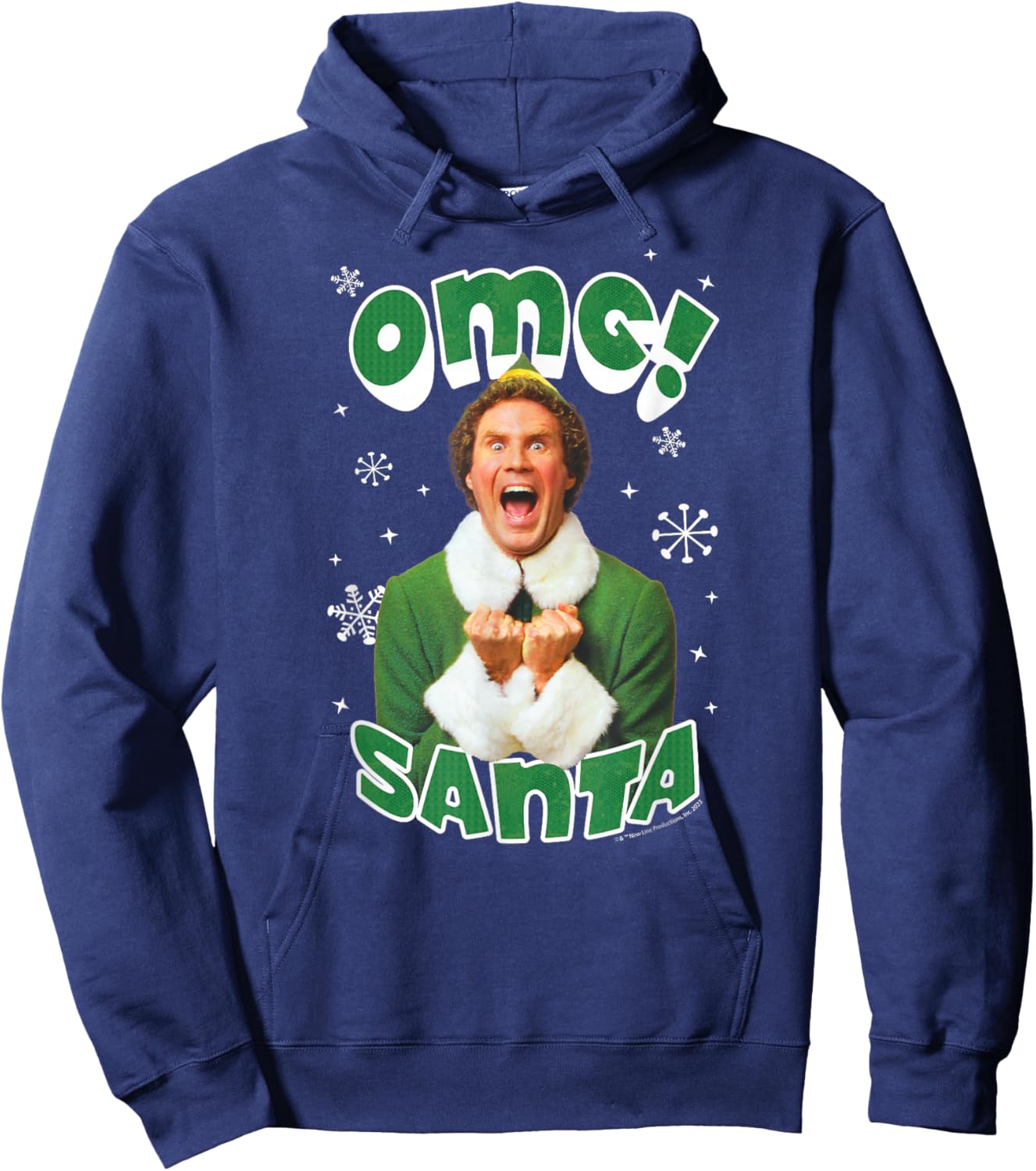 Elf - OMG Santa Elf Hoodie - Hoodie | Navy