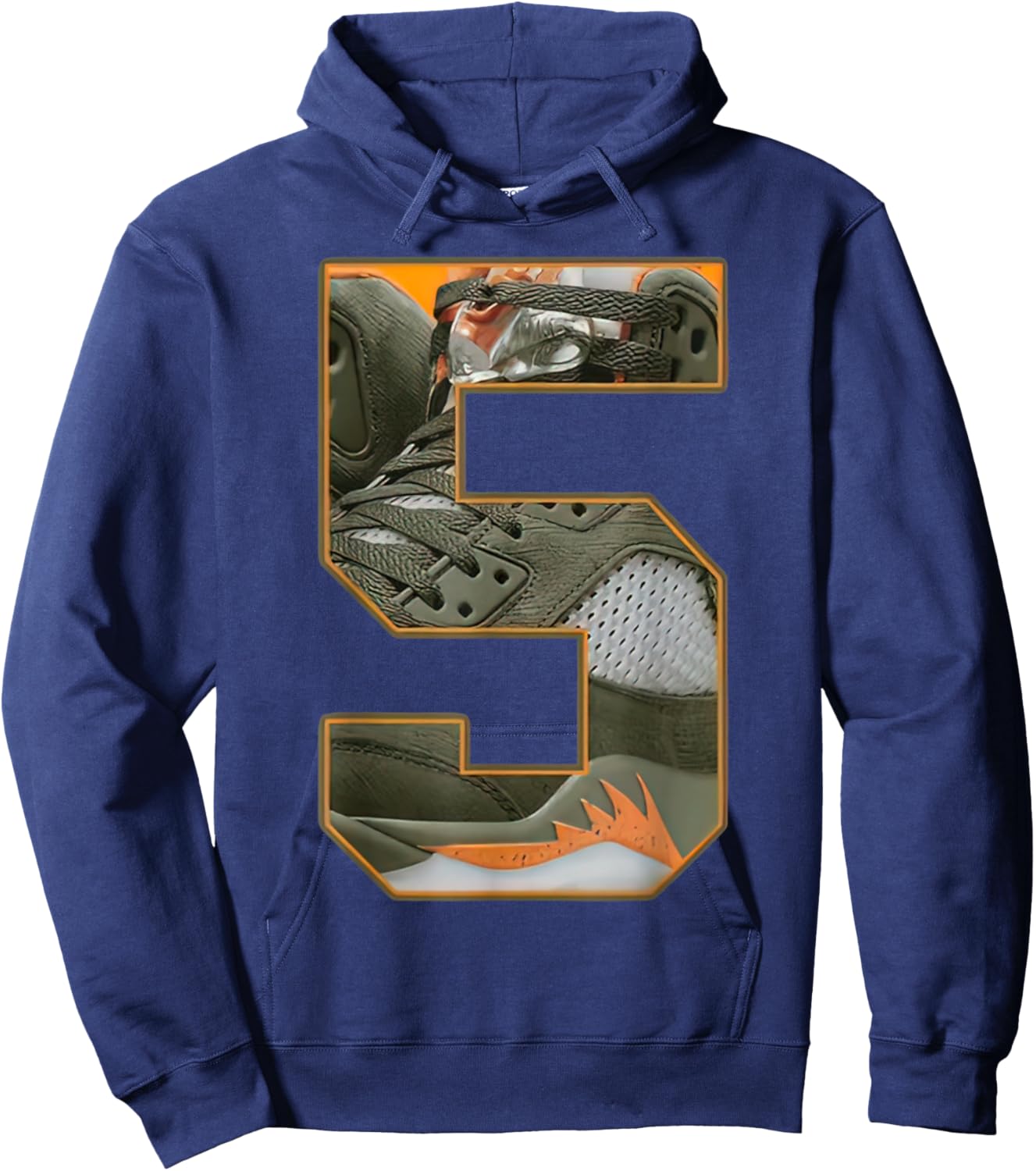 Number 5 Olive 5s Matching Loser Lover Matching Hoodie - Hoodie | Navy