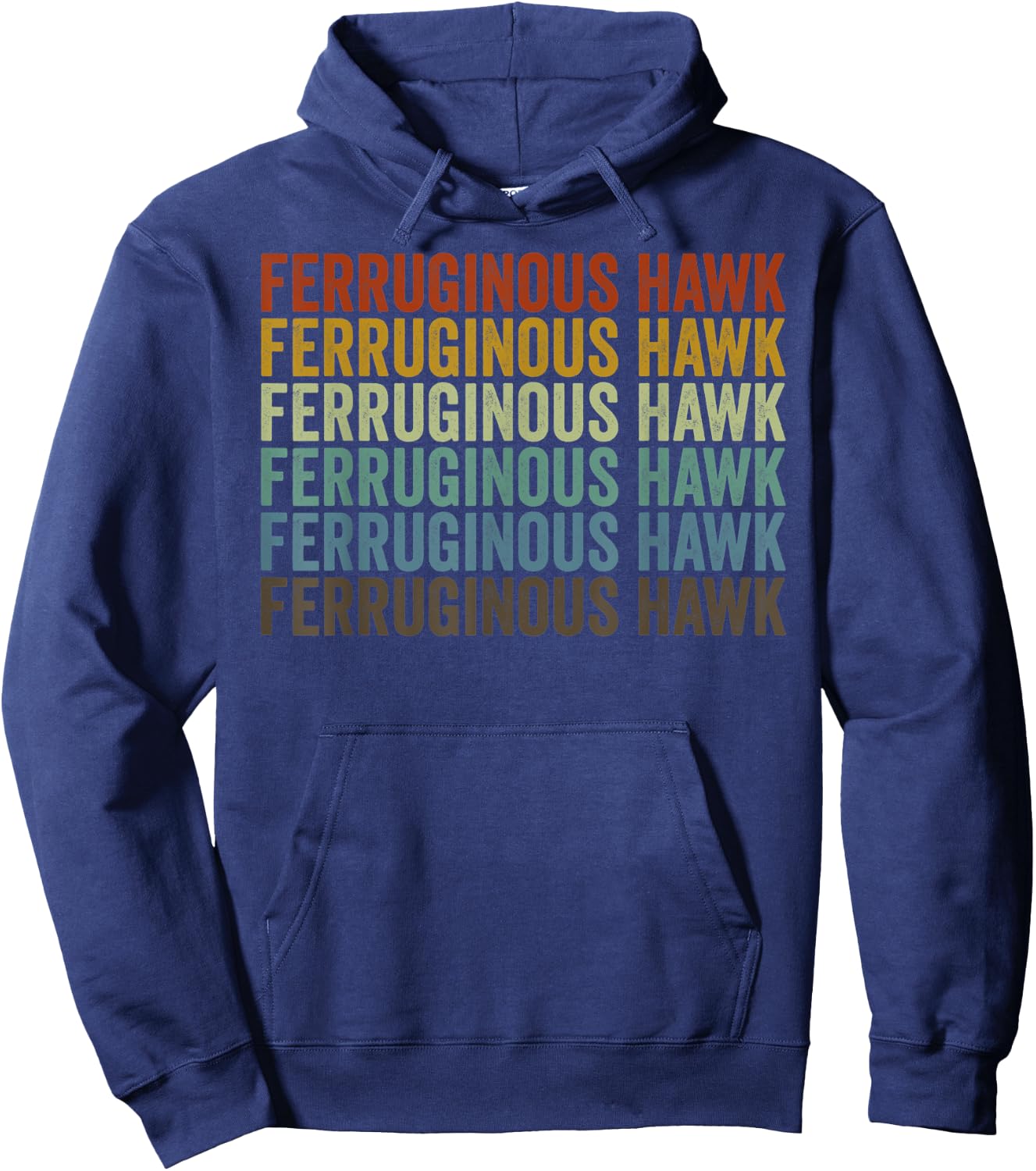 Ferruginous Hawk Retro Hoodie - Hoodie | Navy
