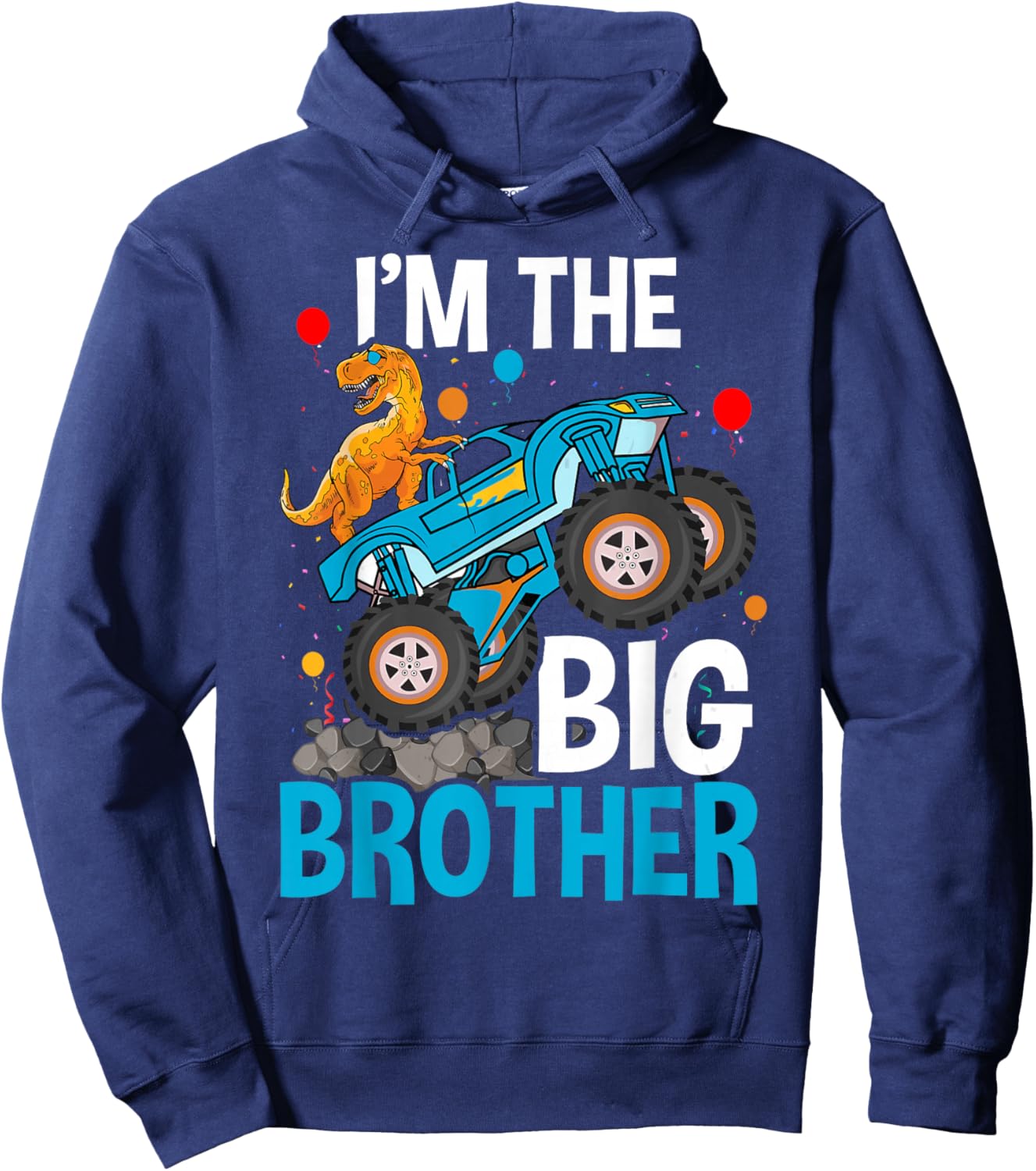 I'm The Big Brother - Funny Monster Truck Hoodie - Hoodie | Navy