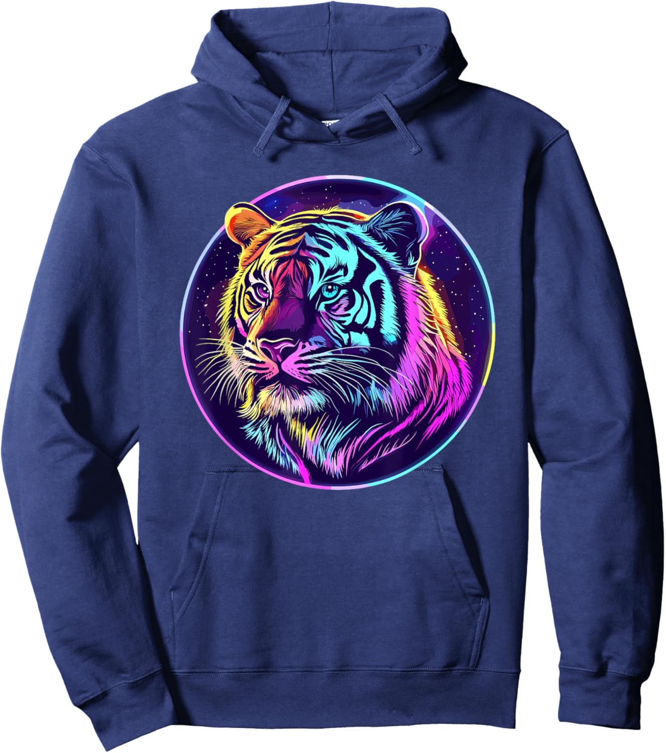 Tigre cosmique coloré Hoodie - Hoodie | Navy