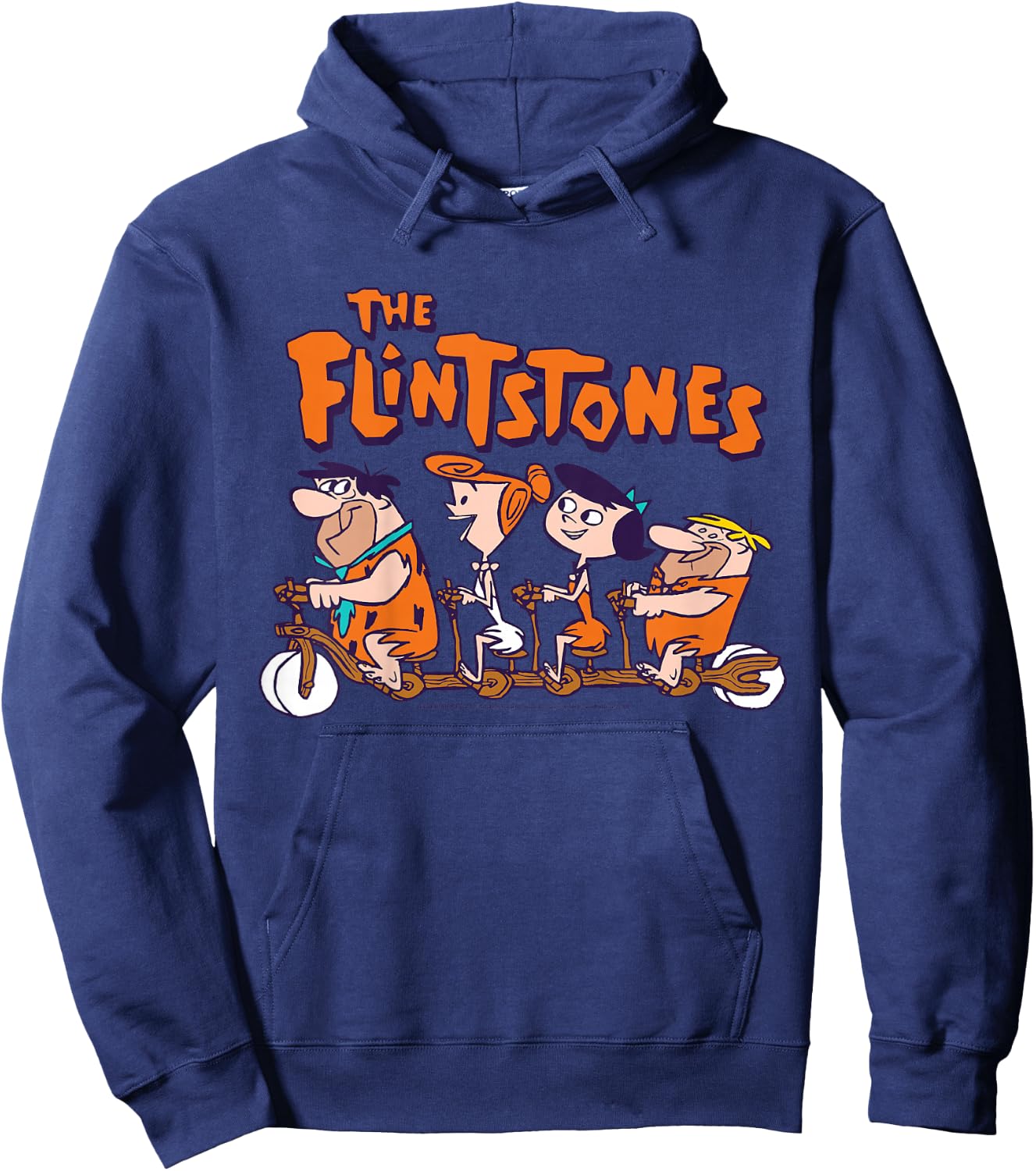 Kids The Flintstones Group Shot Bike Ride Hoodie - Hoodie | Navy