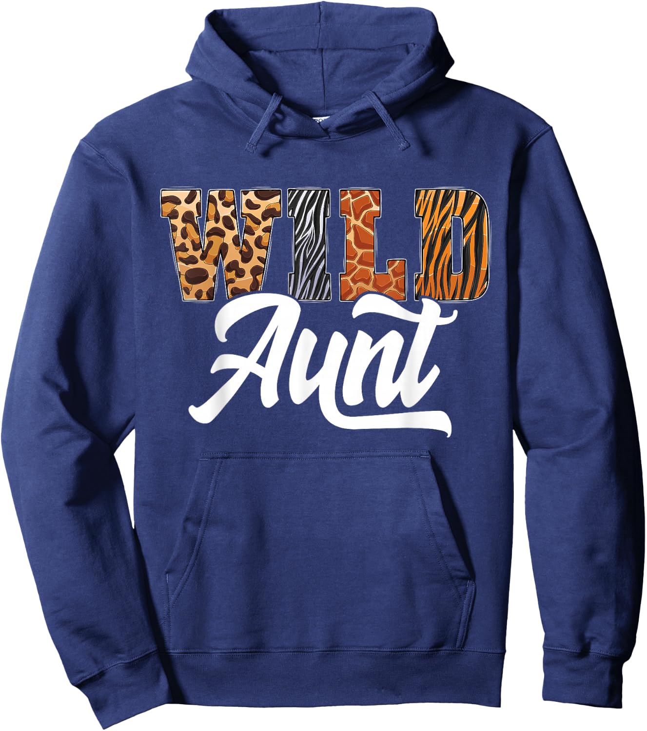 Wild Aunt Zoo Born Wild Birthday Safari Jungle Hoodie - Hoodie | Navy