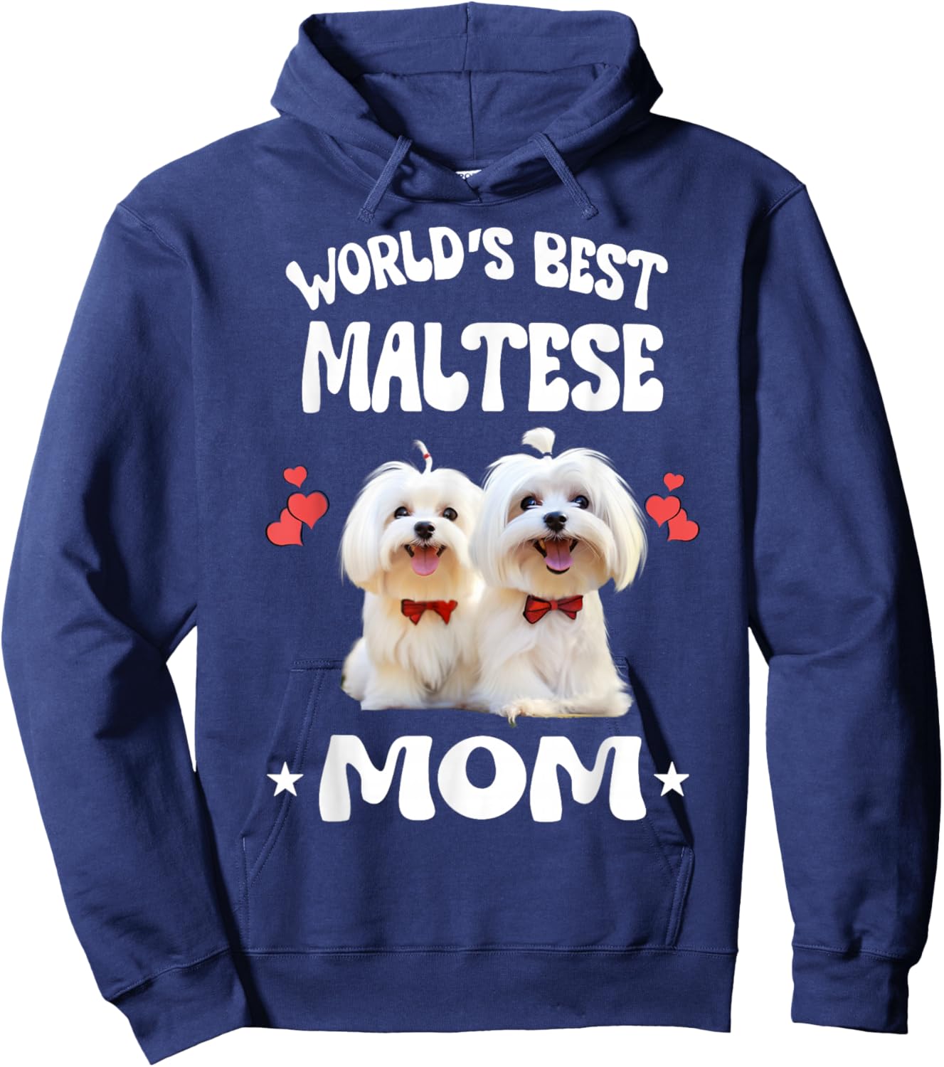 World's Best Maltese Mom Dog Pets Hoodie - Hoodie | Navy