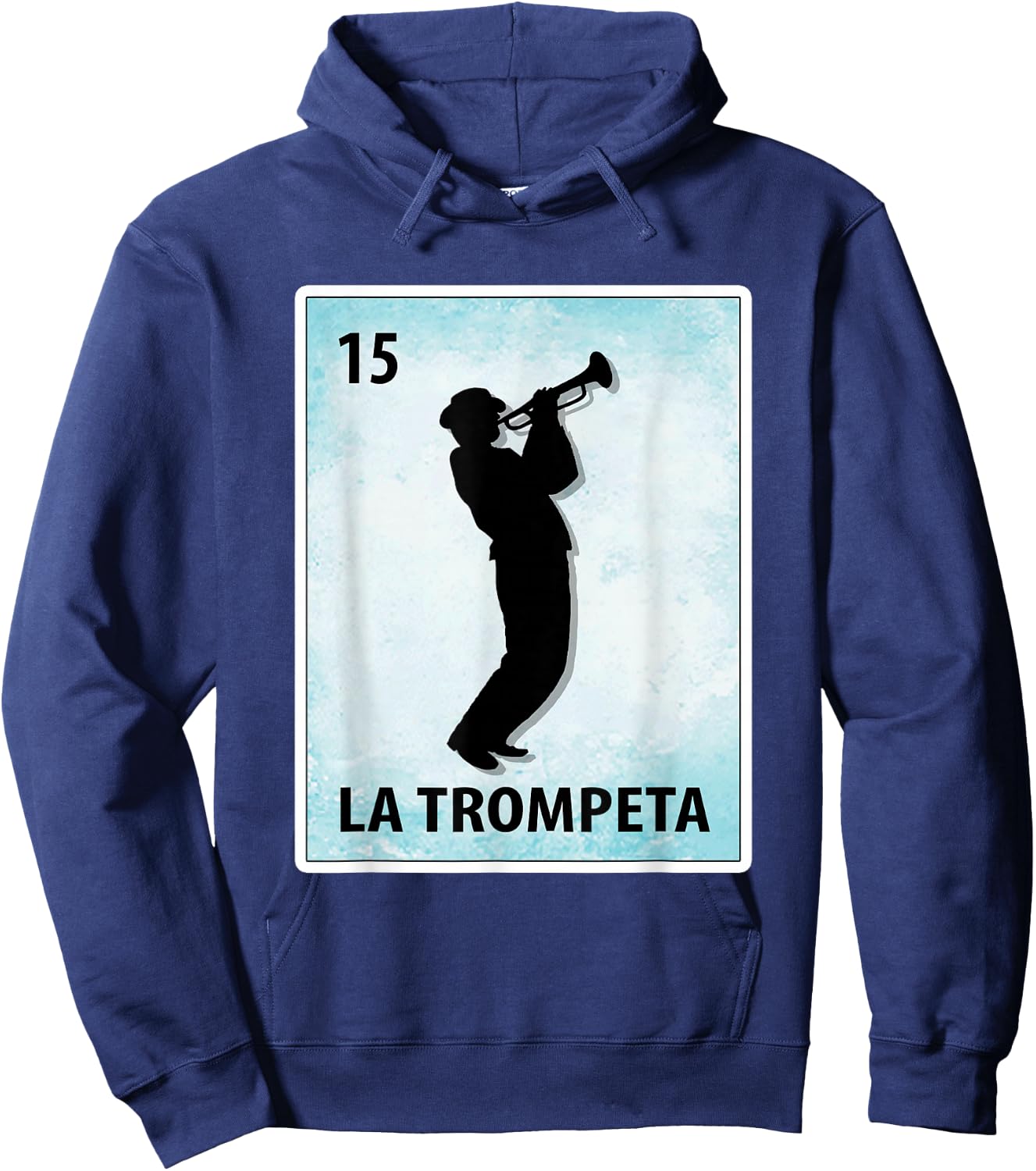 La Trompeta Mexican Trumpet Cards Hoodie - Hoodie | Navy