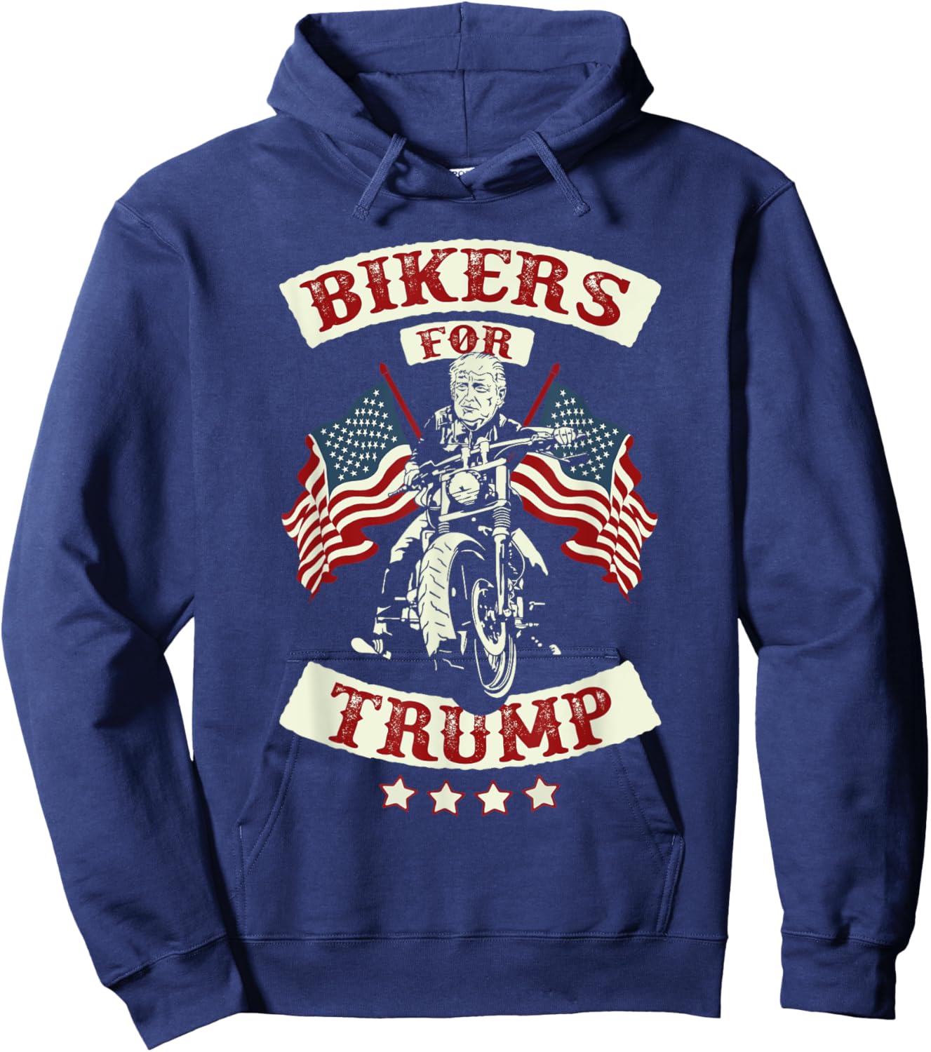 Bikers For Trump Motorcycle Trump 2024 Hoodie - Hoodie | Navy