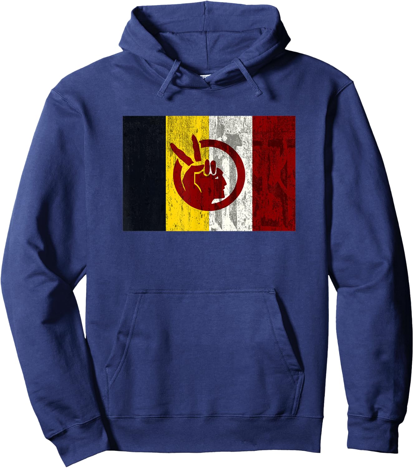 DISTRESSED American Indian Movement Hoodie - Hoodie | Navy