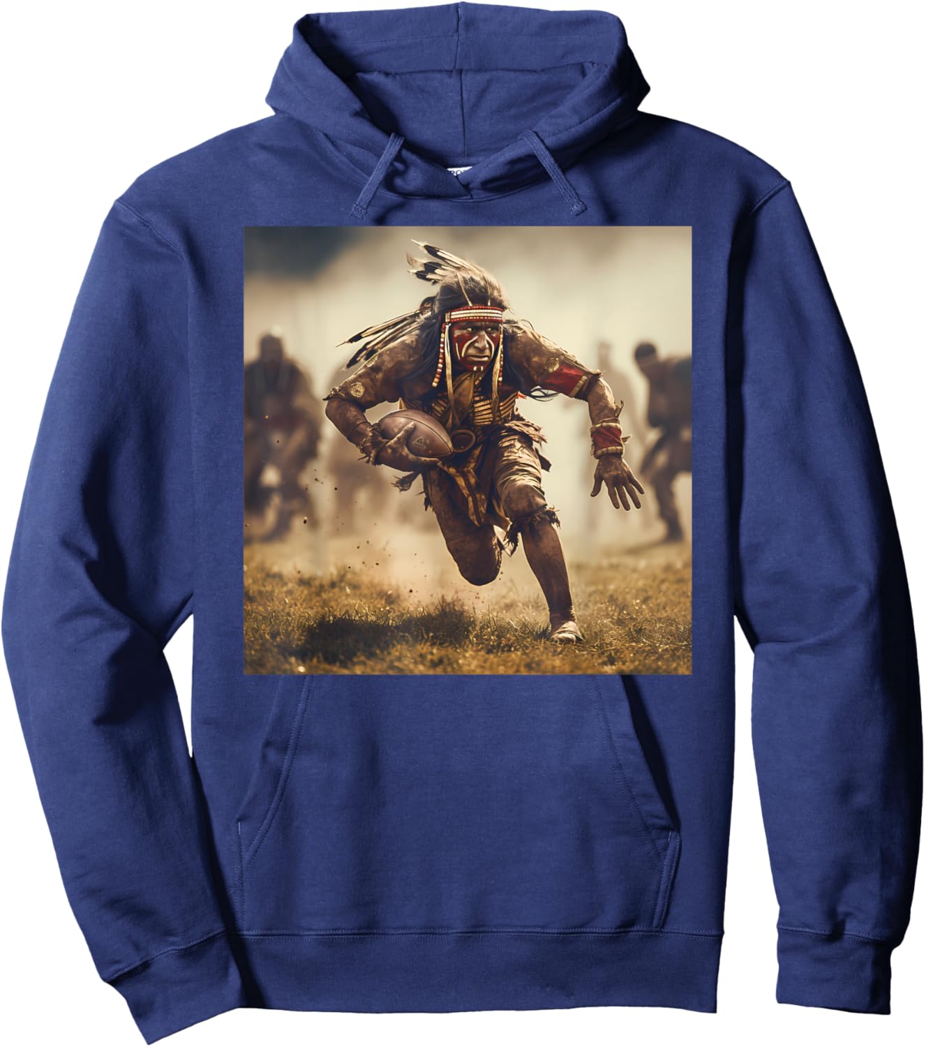 Native American Football Hoodie - Hoodie | Navy