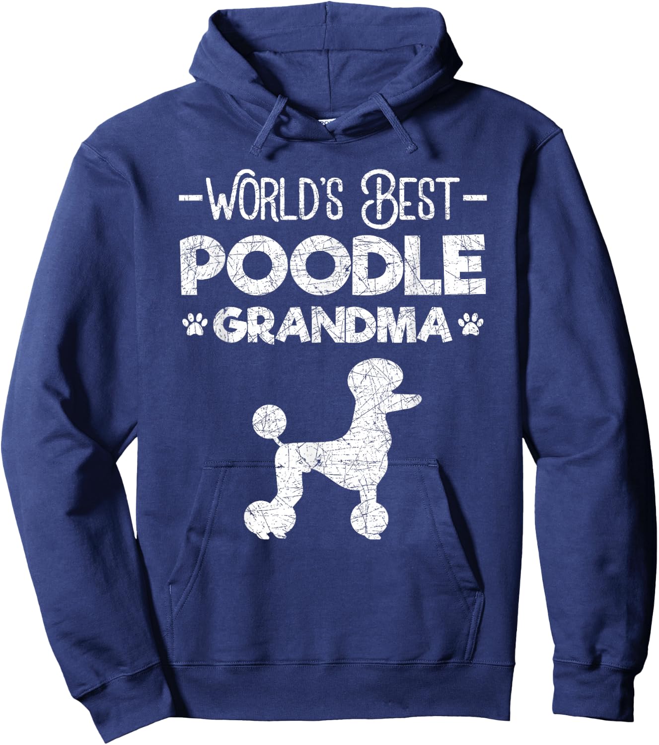 World's Best Poodle Grandmother Poodle Hoodie - Hoodie | Navy