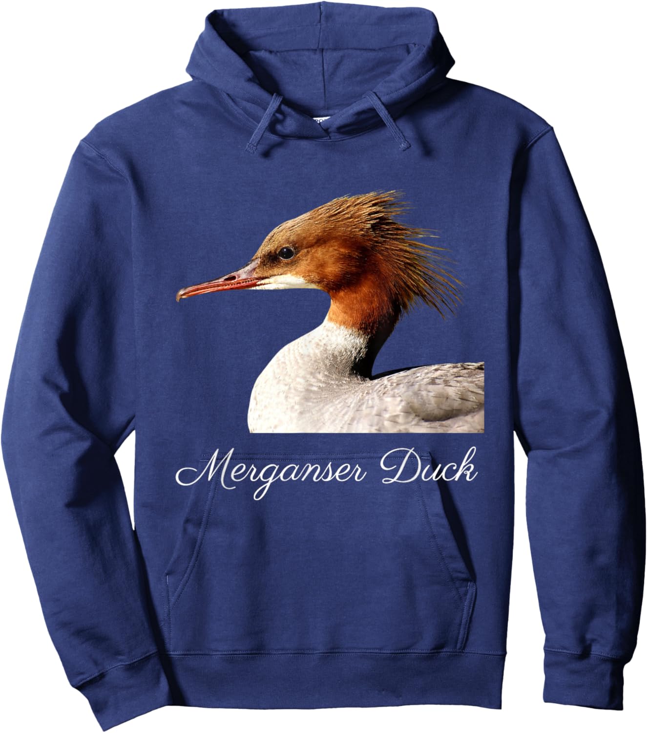 Merganser Duck Shirt Duck Bird Ornithology Hoodie - Hoodie | Navy