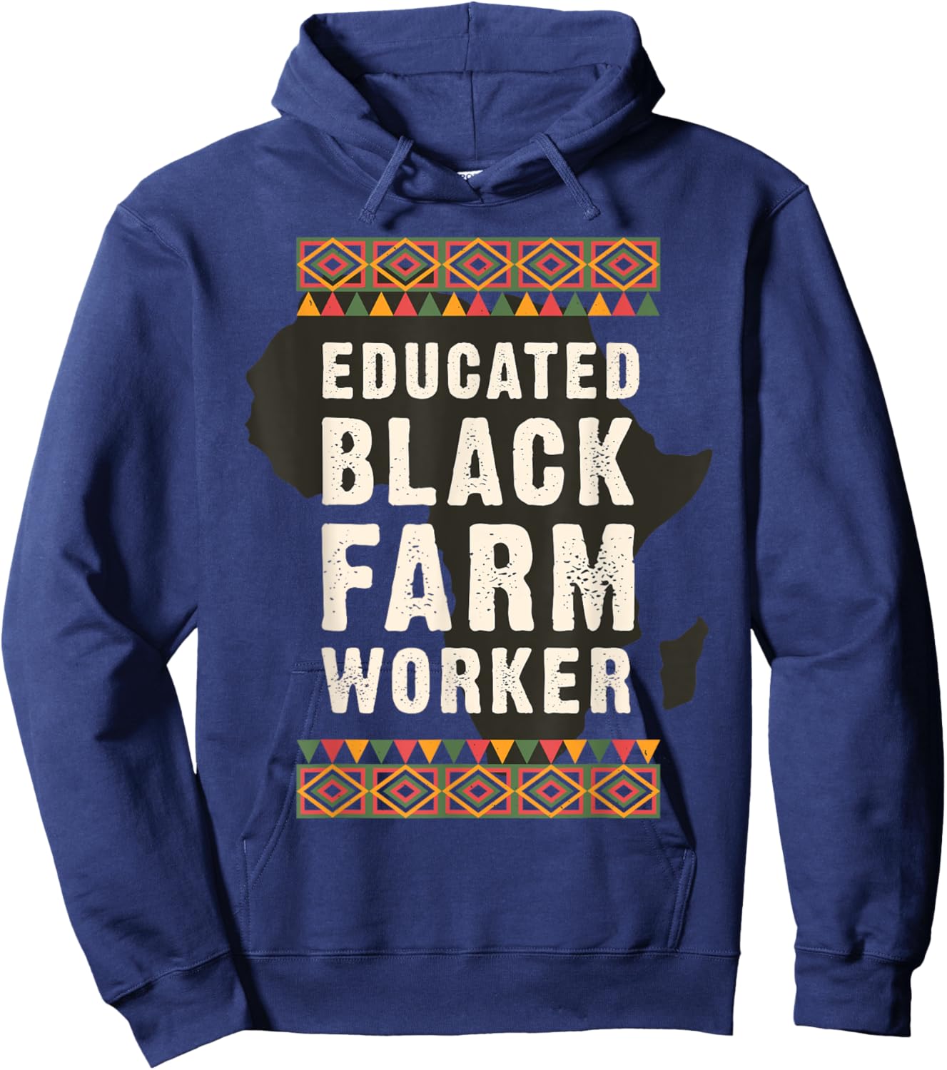 Educated Black Farmer Black History Juneteenth Hoodie - Hoodie | Navy