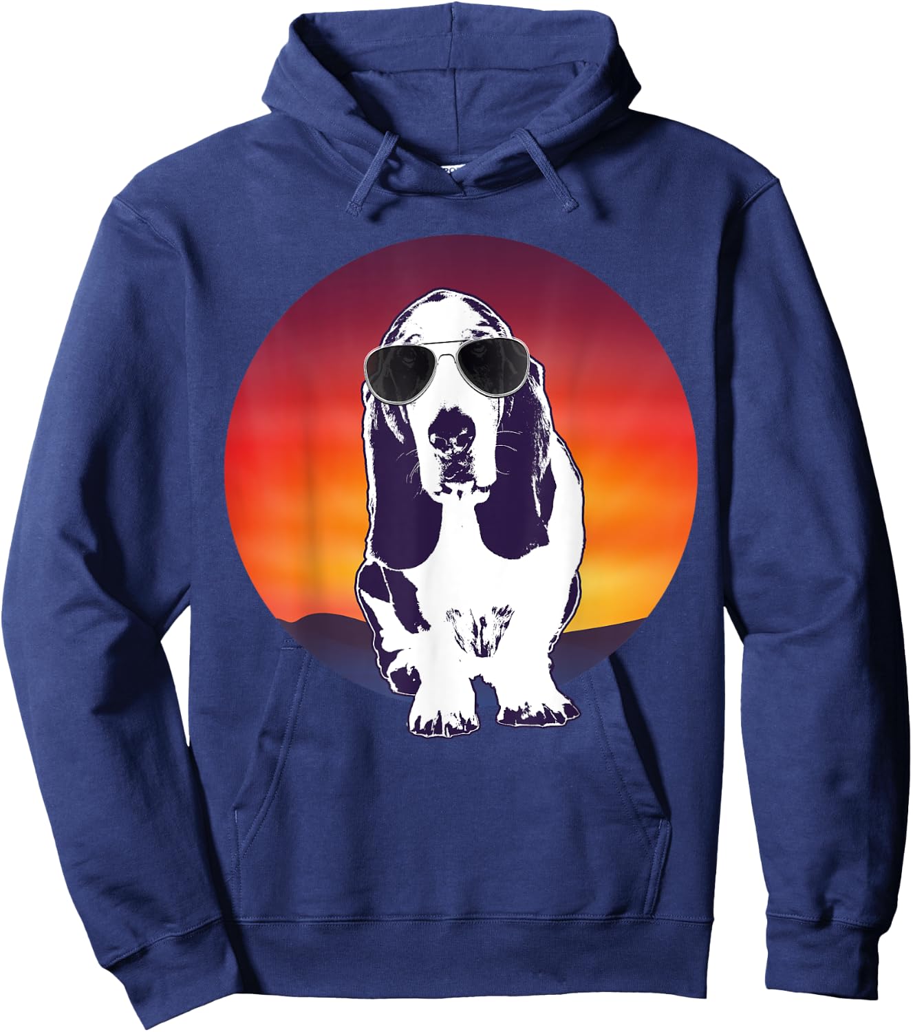 Basset Hound Dog Women Kids Hoodie - Hoodie | Navy