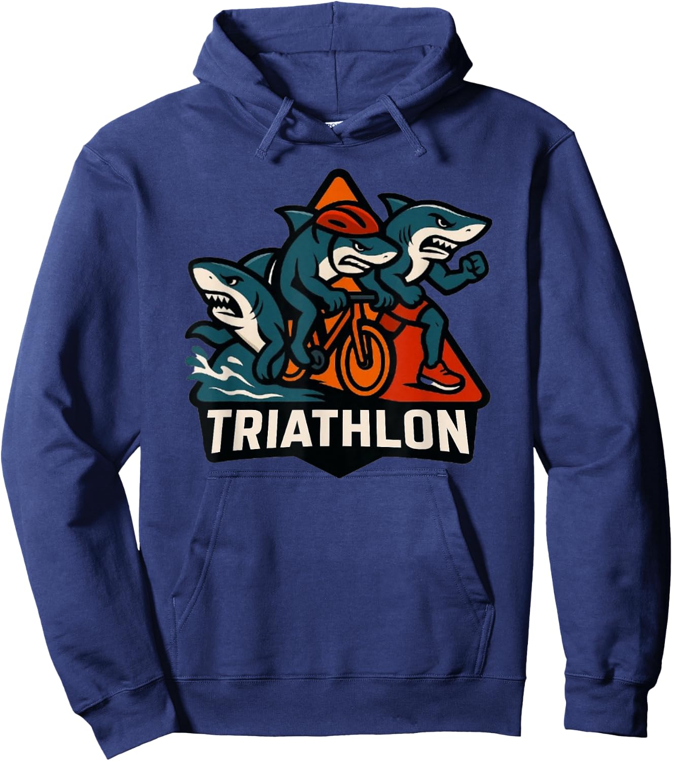 Triathlon Shark Triathlete Funny Hoodie - Hoodie | Navy