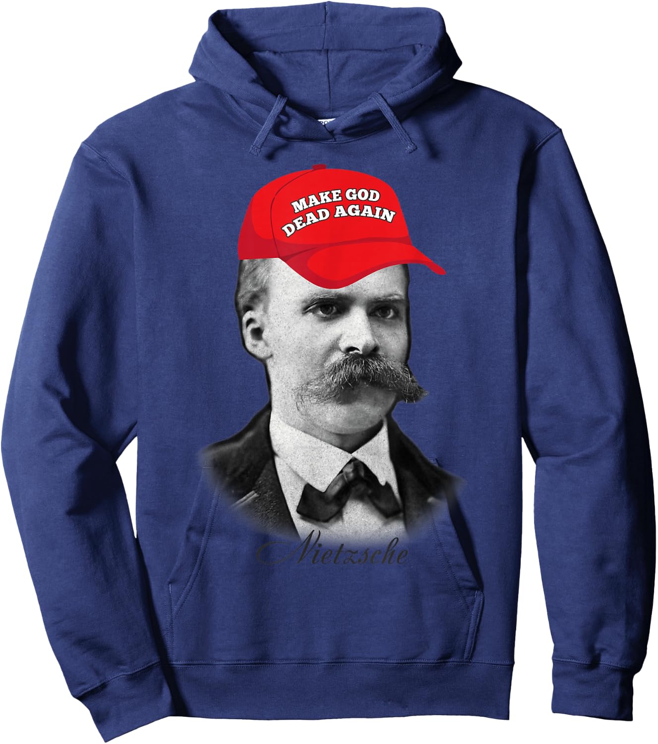 Nietzsche Humour Philosophy Gift Hoodie - Hoodie | Navy