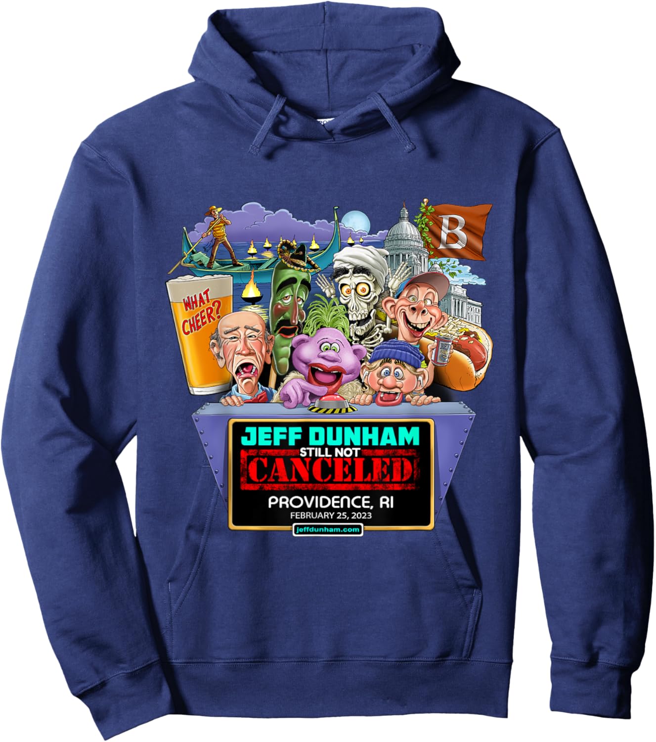 Jeff Dunham Providence, RI (2023) Hoodie - Hoodie | Navy