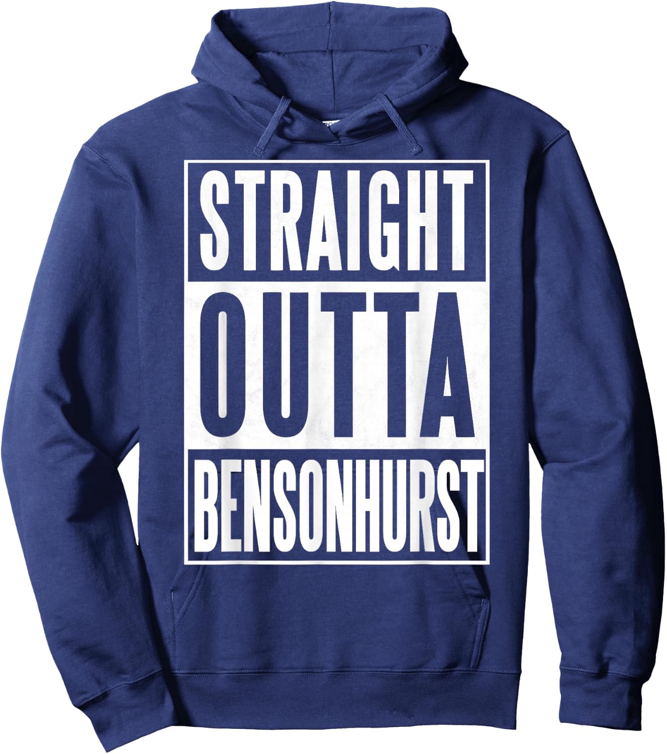 Straight Outta Bensonhurst Brooklyn Hoodie - Hoodie | Navy