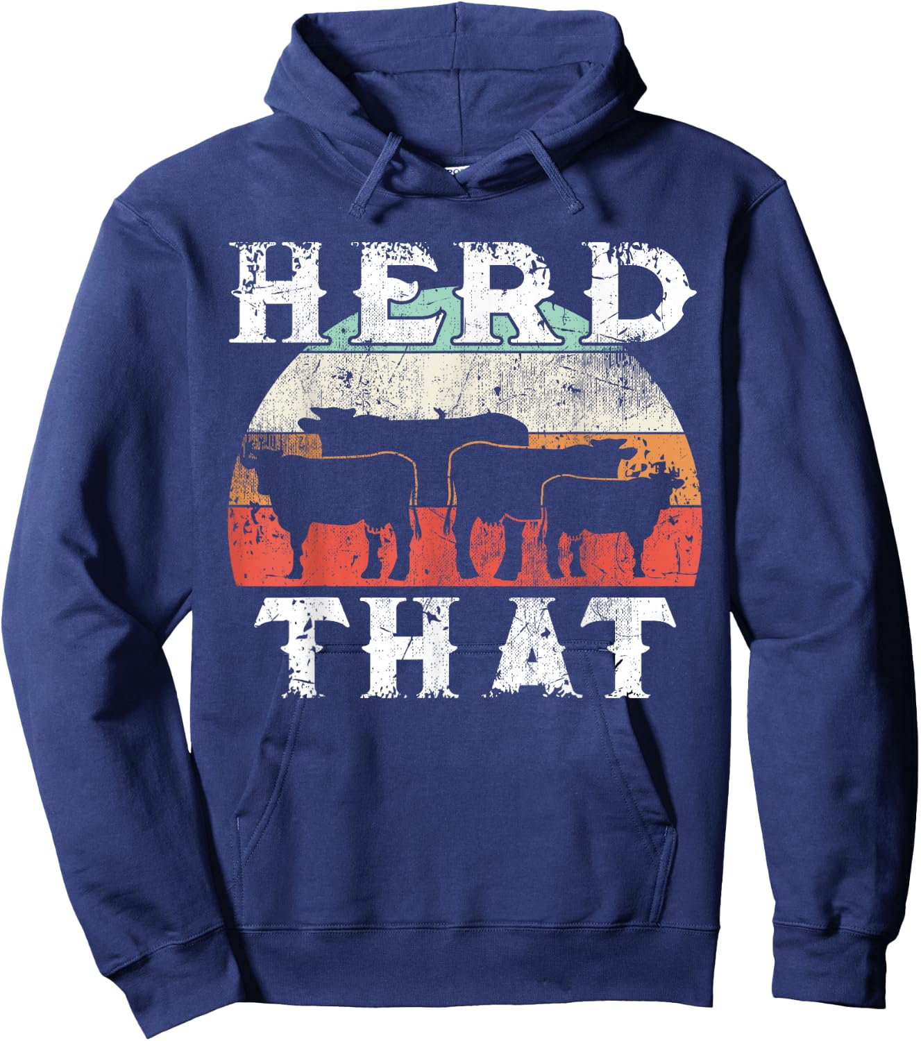 Farmer Herd That Cow Lover Funny Farmer Hoodie - Hoodie | Navy