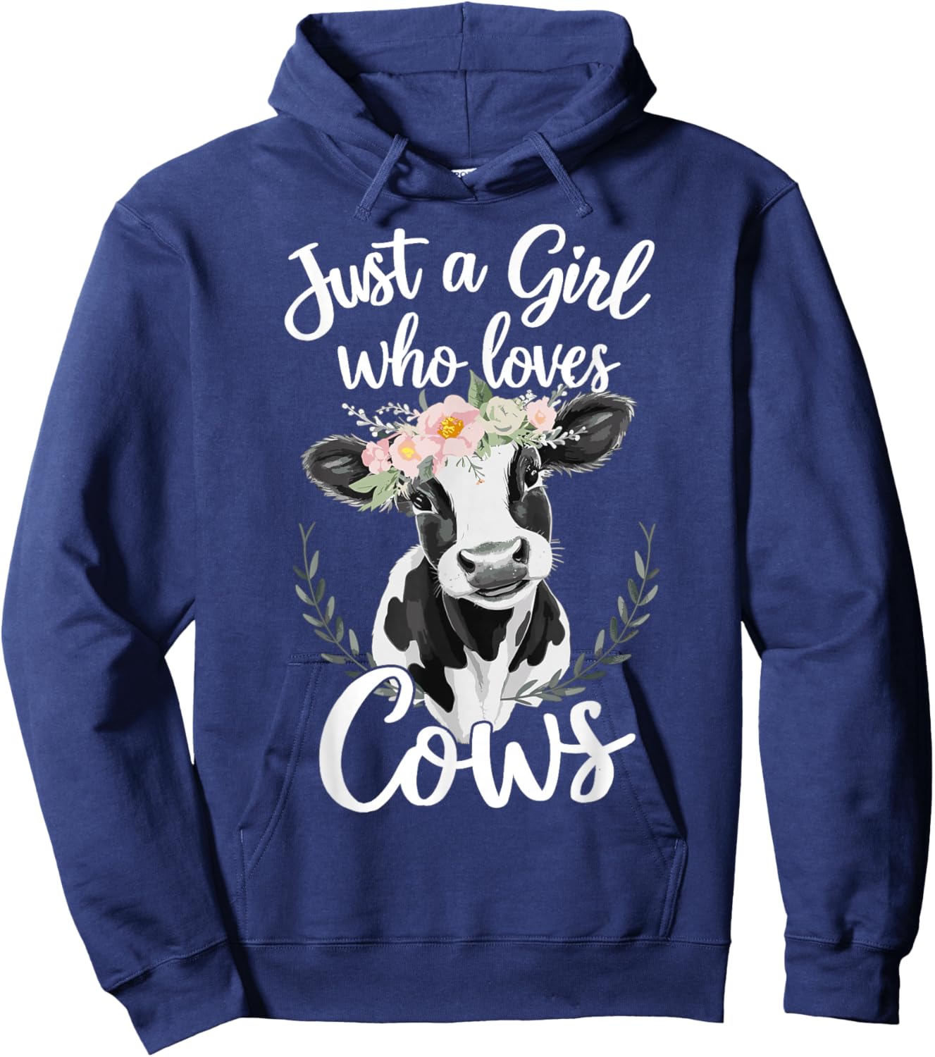 Cow Lover Just A Girl Who Loves Cows Hoodie - Hoodie | Navy
