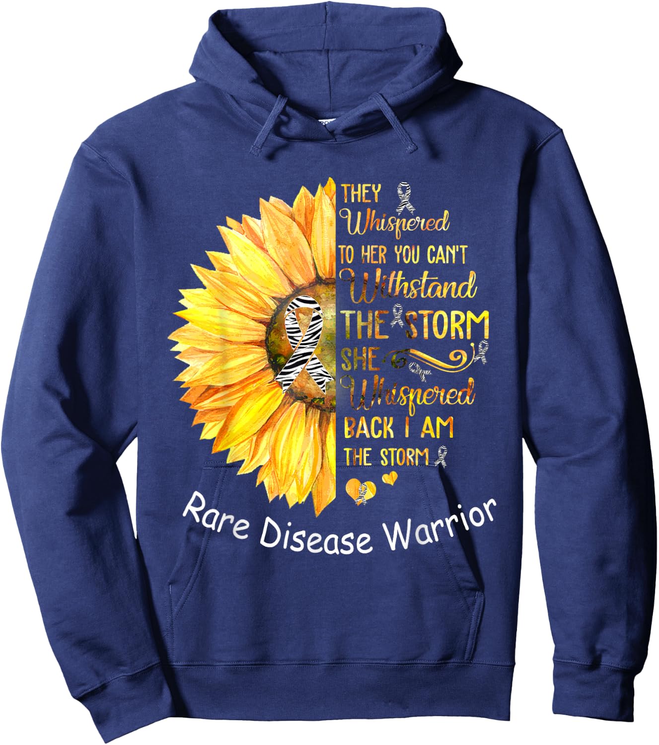 I am the Storm Rare Disease Warrior Hoodie - Hoodie | Navy