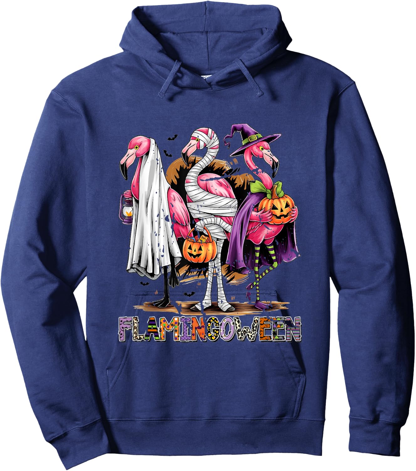 Halloween Flamingoween Ween Spooky Flamingo Hoodie - Hoodie | Navy