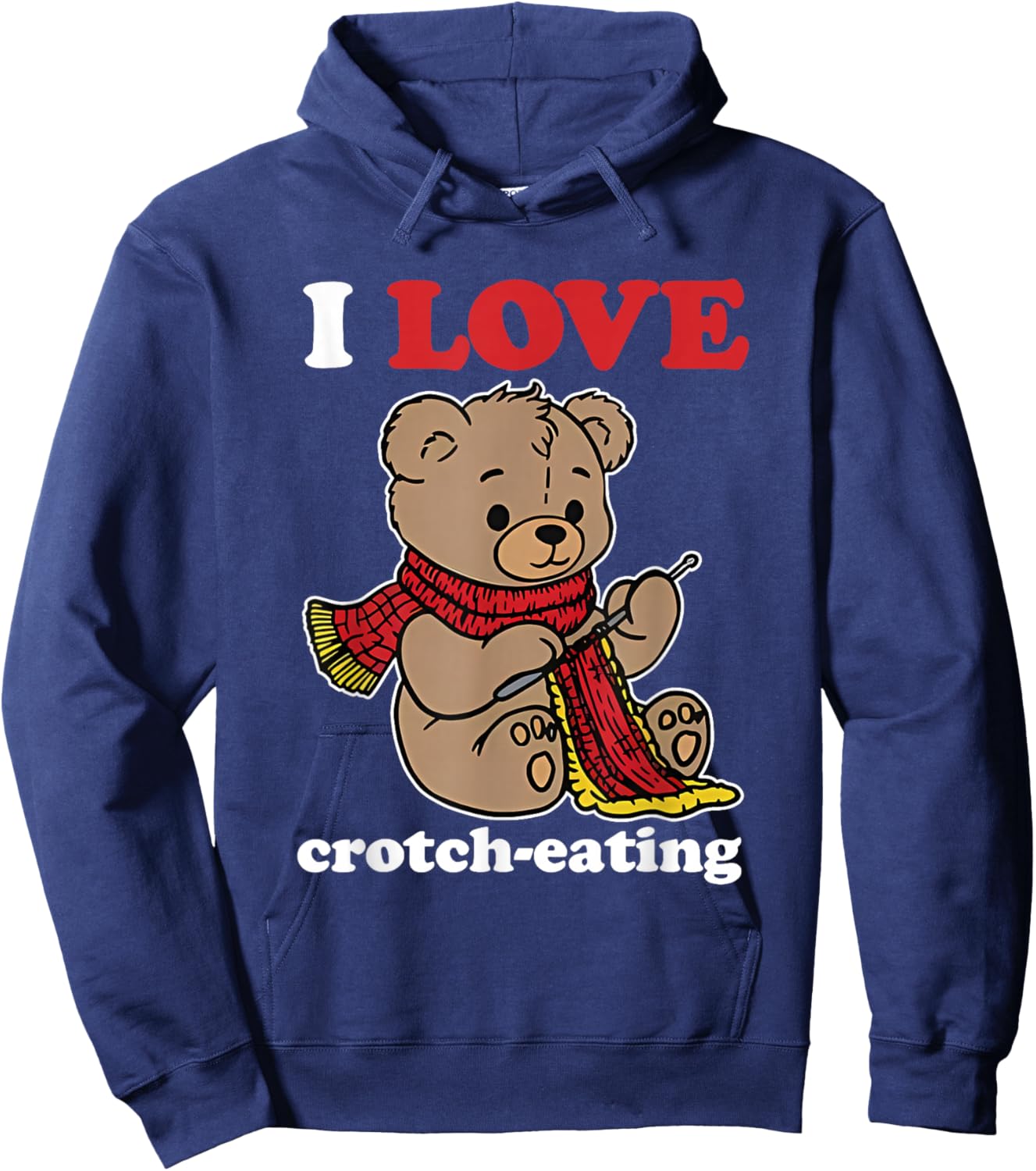 Funny I Love Crotch-Eating Design Hoodie - Hoodie | Navy
