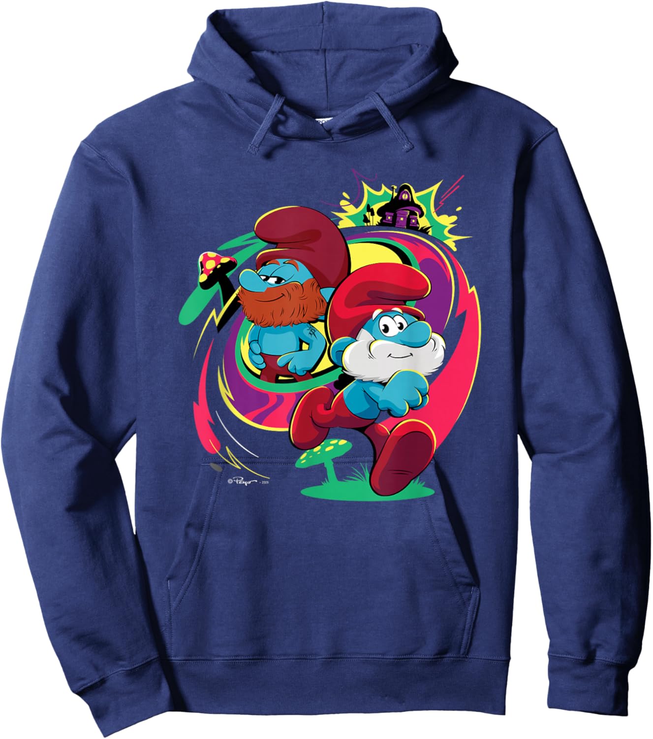 The Smurfs Movie Papa Smurf and Ken Smurf Hoodie - Hoodie | Navy