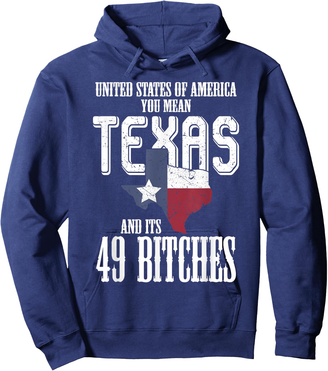 Funny USA Flag United States of America Texas Hoodie - Hoodie | Navy