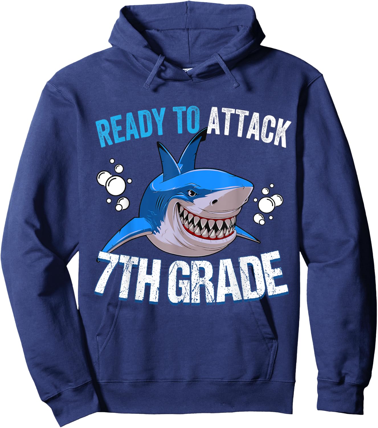 Ready to Attack 7th Grade Back to school Hoodie - Hoodie | Navy